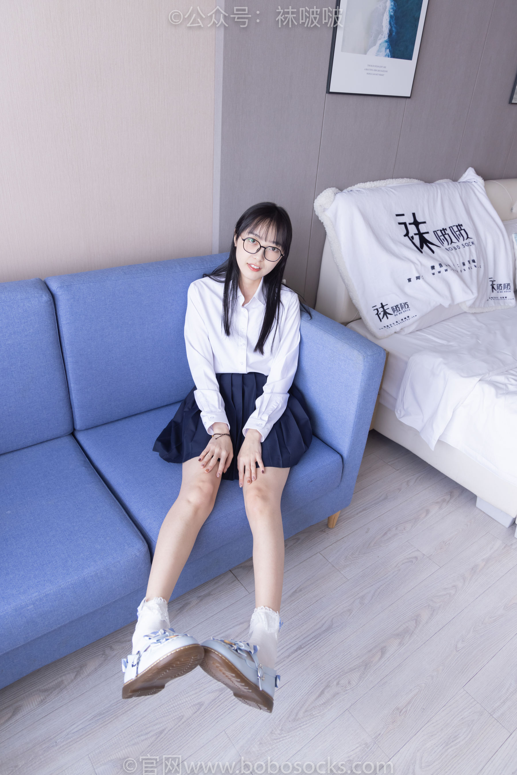 BoBoSocks袜啵啵 No.070 稚予-皮鞋、拖鞋、过膝袜、白棉袜
