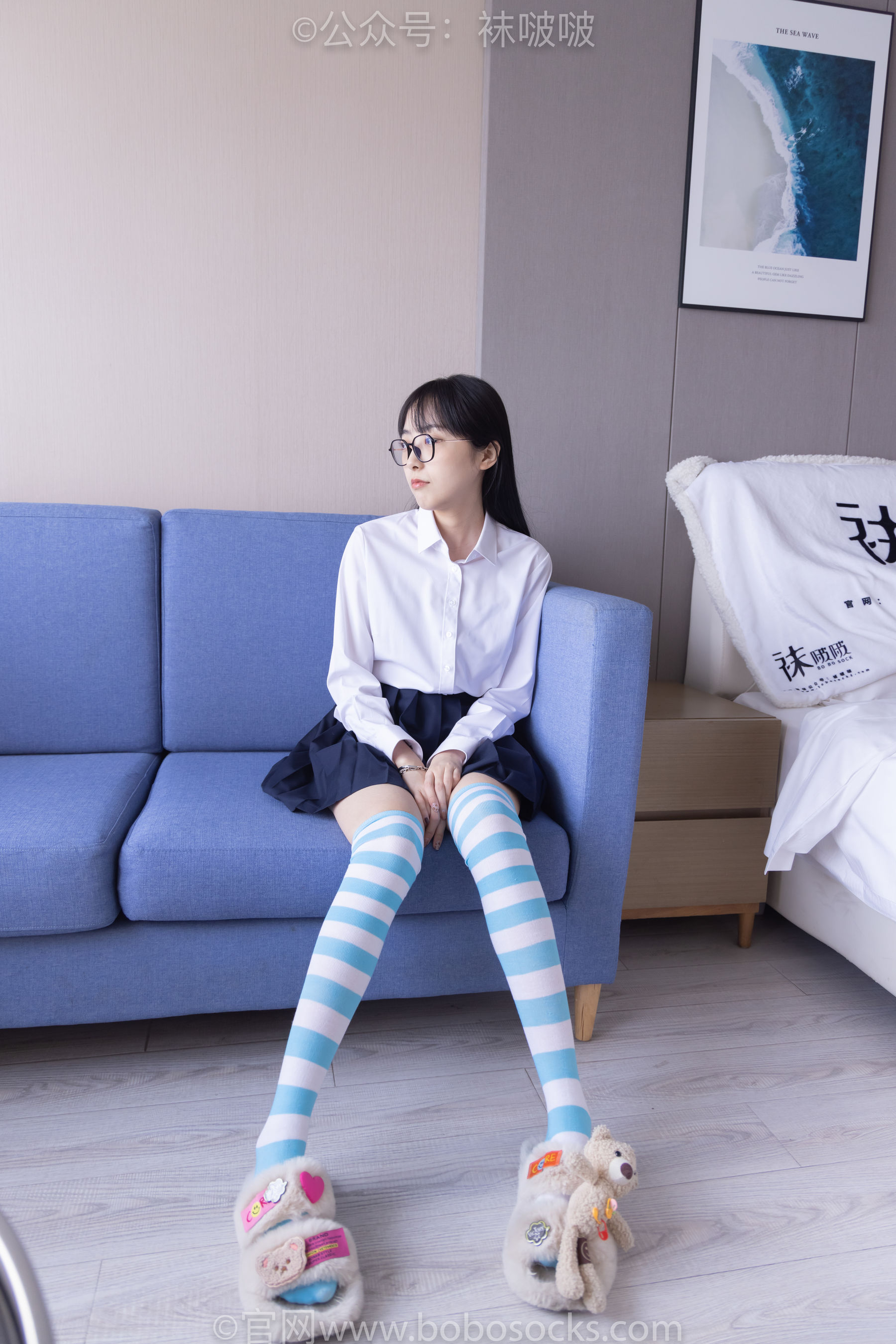 BoBoSocks袜啵啵 No.070 稚予-皮鞋、拖鞋、过膝袜、白棉袜