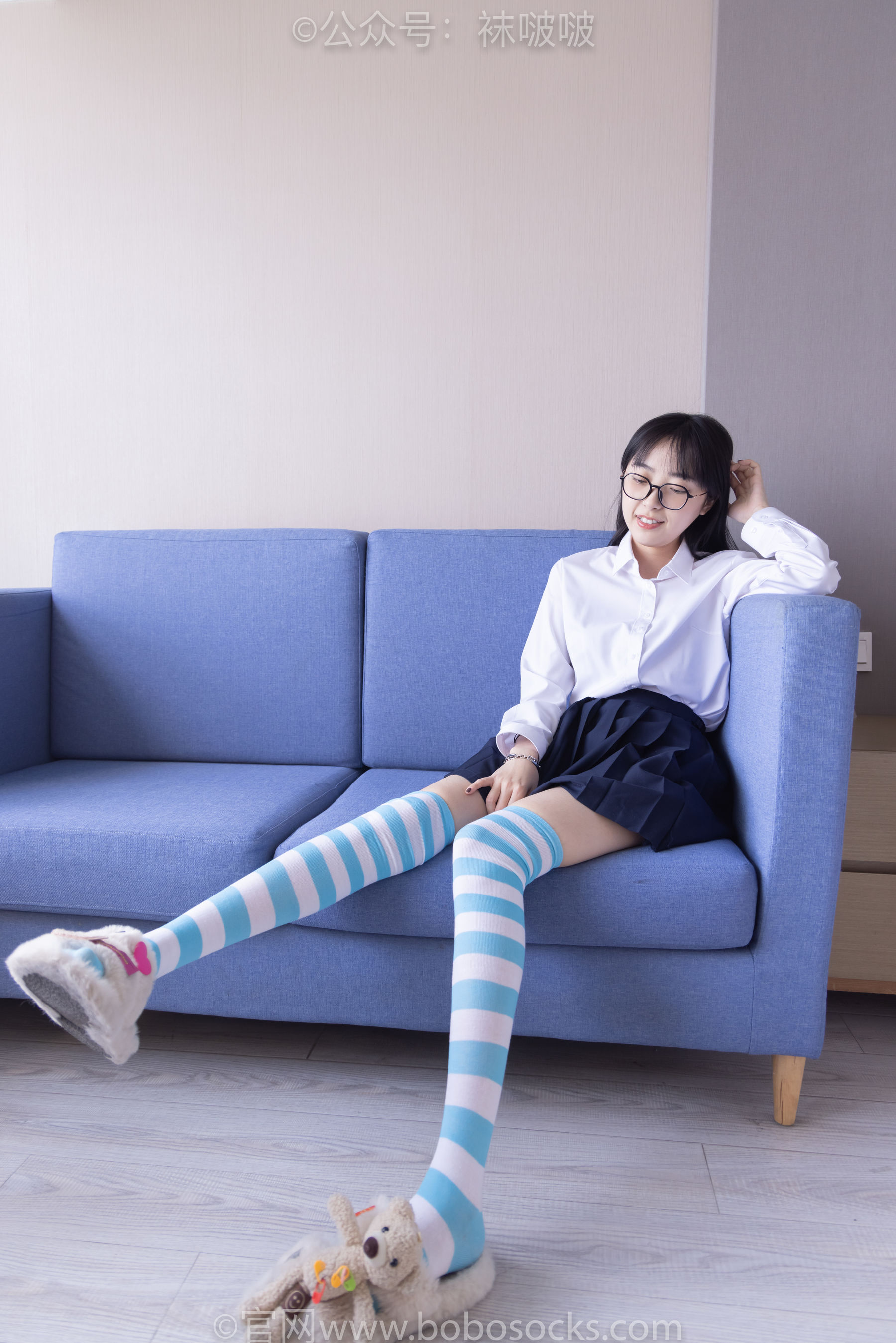 BoBoSocks袜啵啵 No.070 稚予-皮鞋、拖鞋、过膝袜、白棉袜