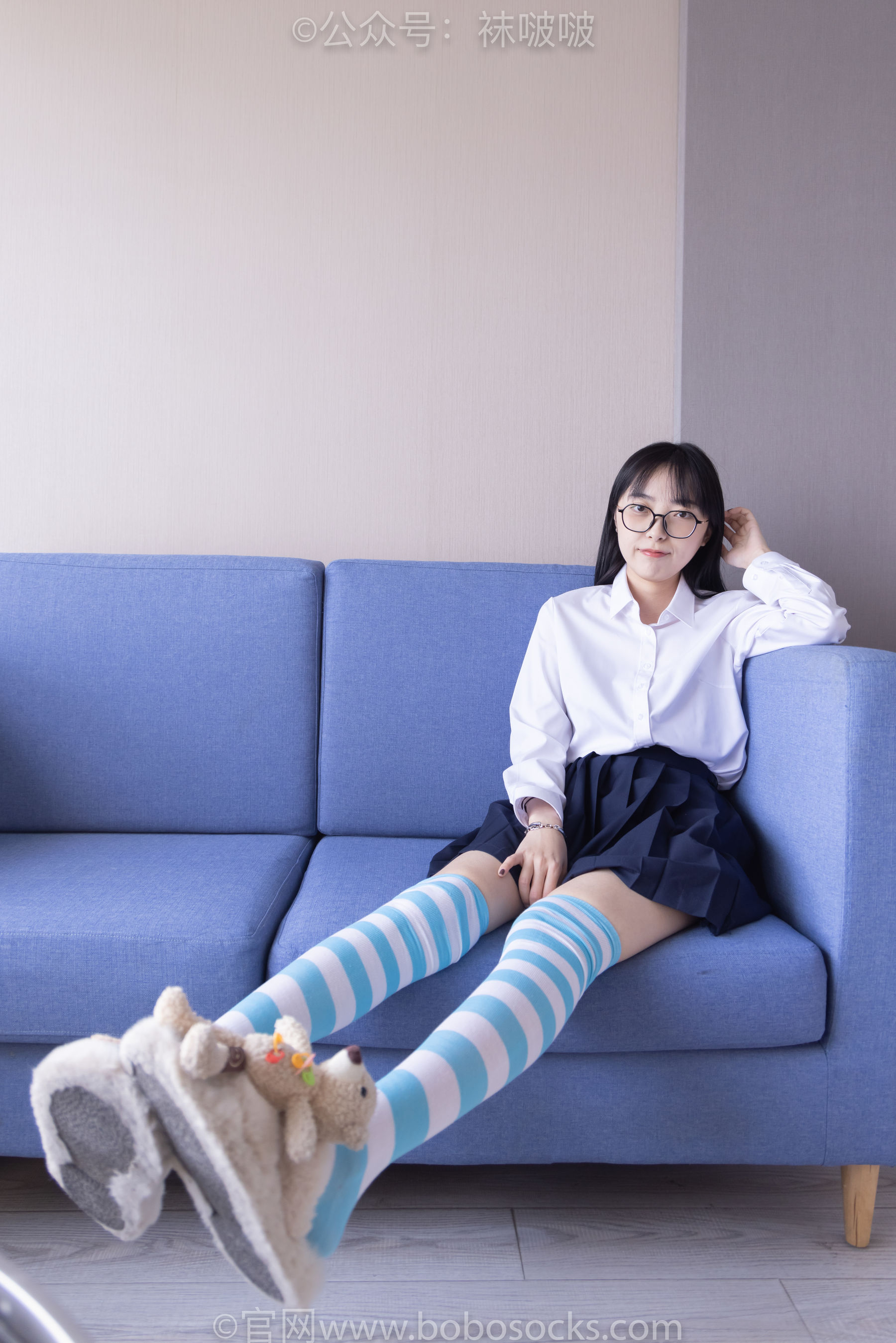 BoBoSocks袜啵啵 No.070 稚予-皮鞋、拖鞋、过膝袜、白棉袜