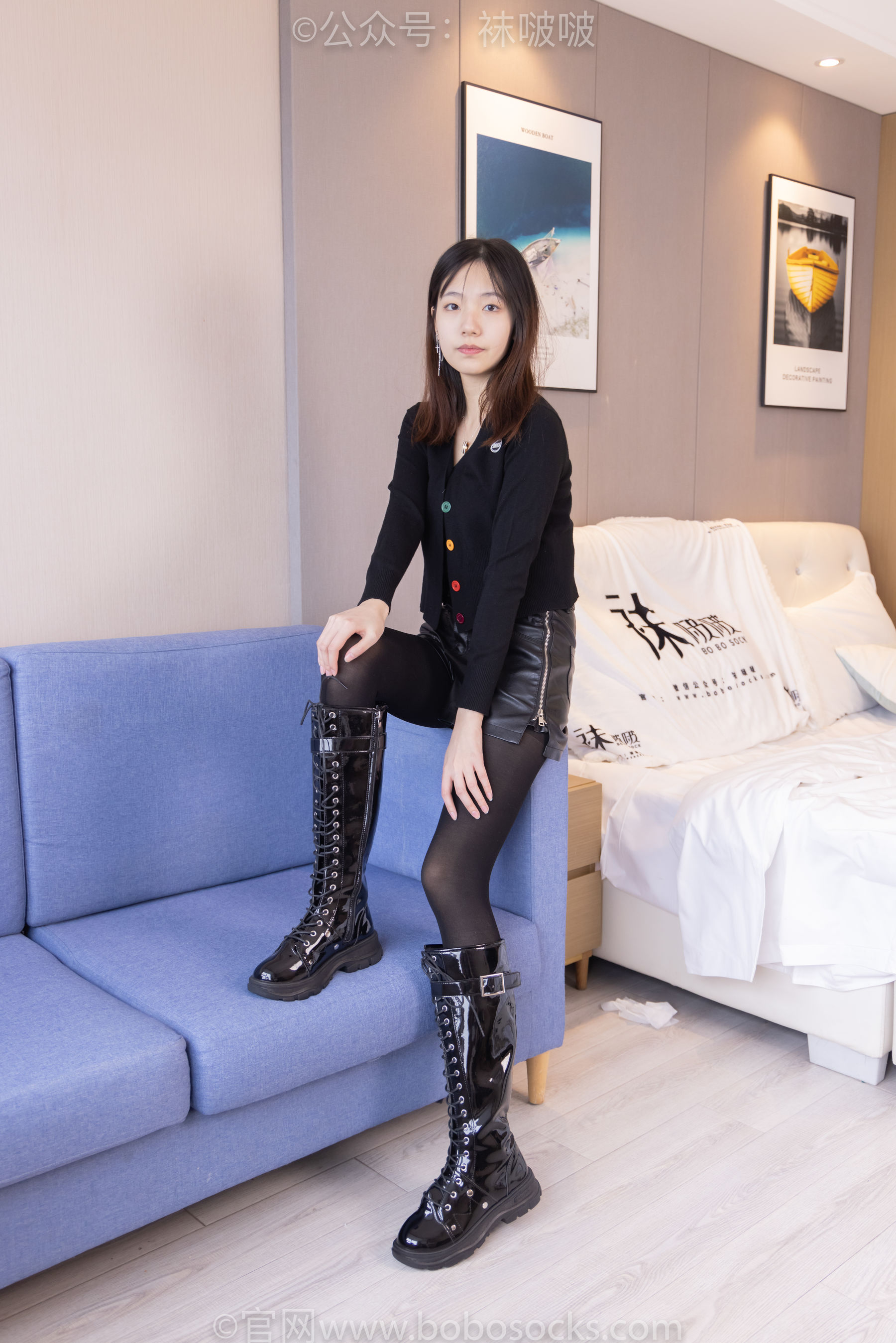 BoBoSocks袜啵啵 No.072 小甜豆-两双长靴、厚黑丝、厚肉丝