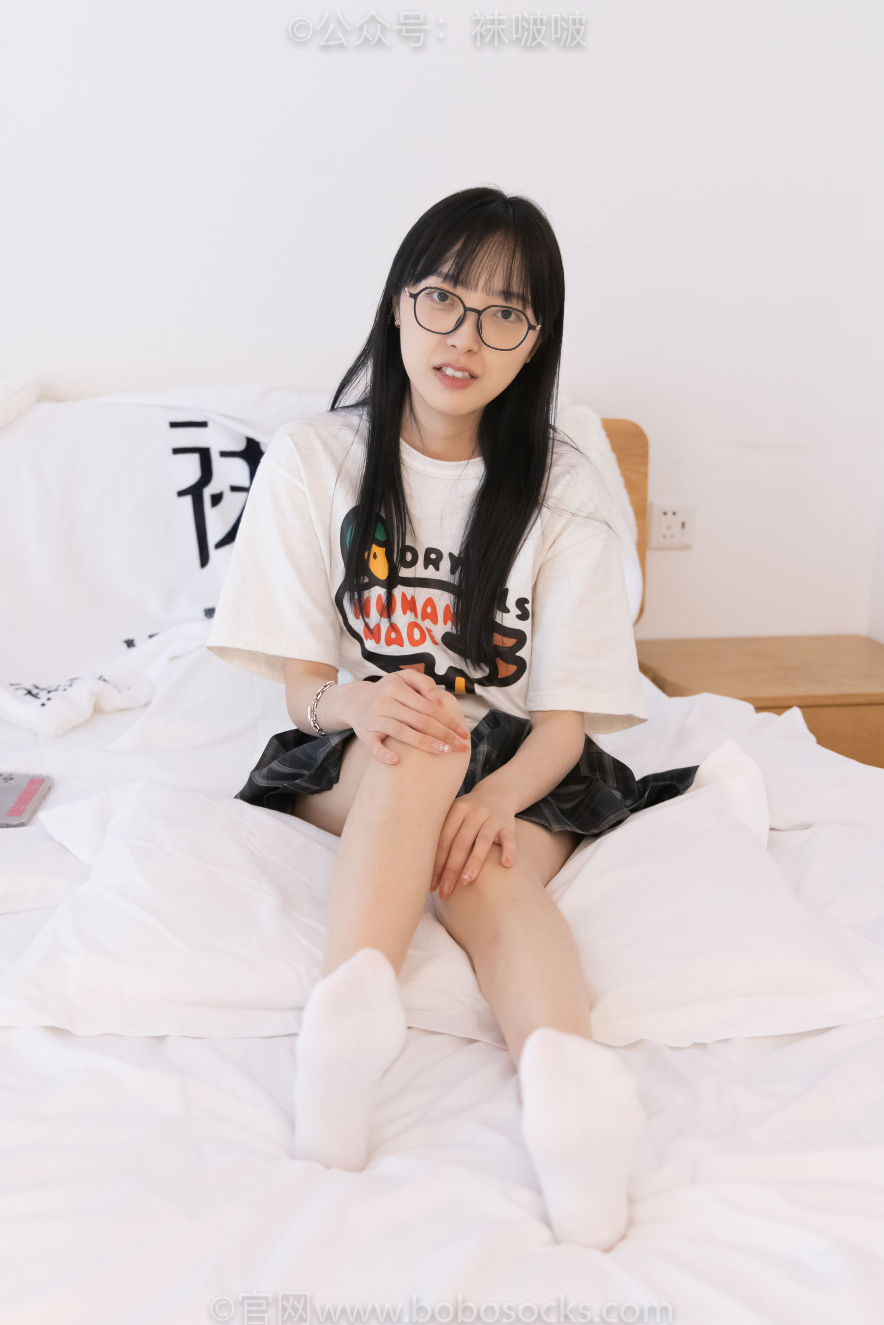 BoBoSocks袜啵啵 No.073 稚予-贝壳头、白棉袜、裸足