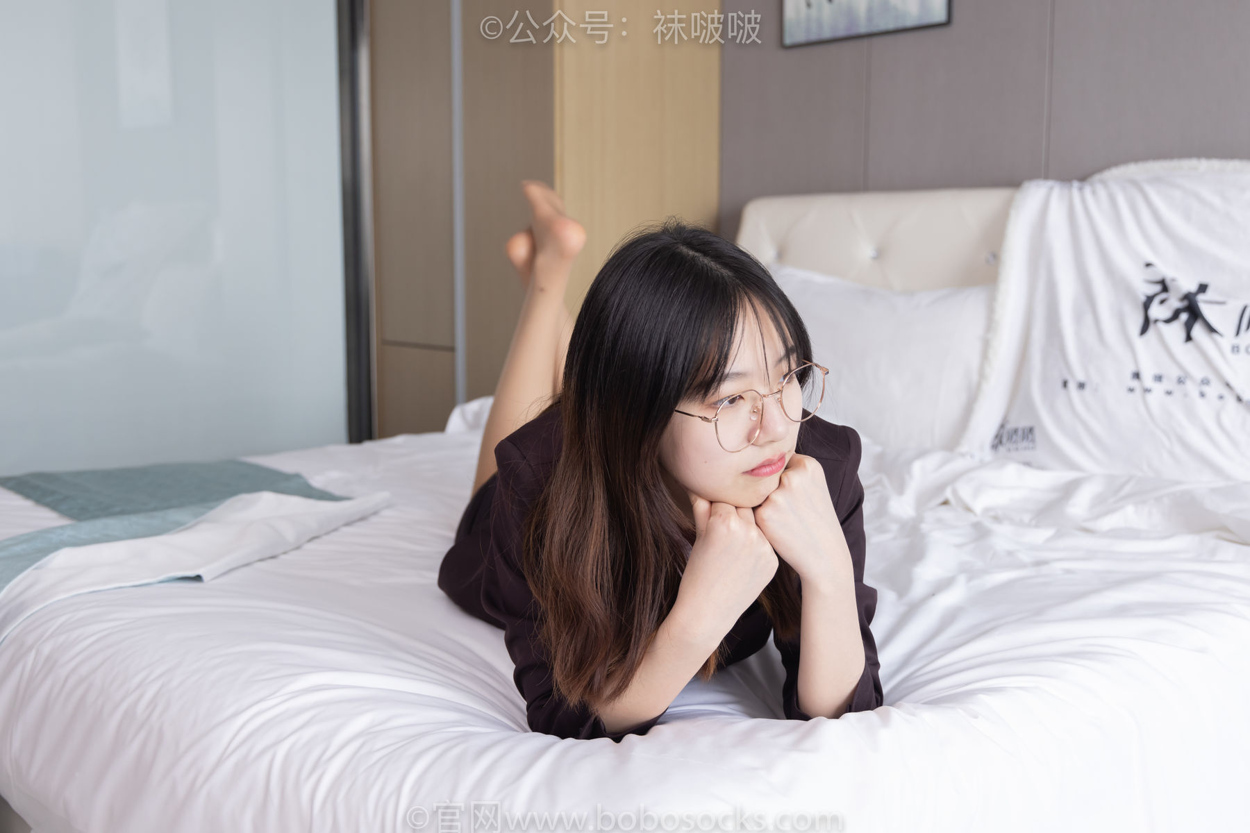 BoBoSocks袜啵啵 No.078 小甜豆-招行制服、平底鞋、灰丝