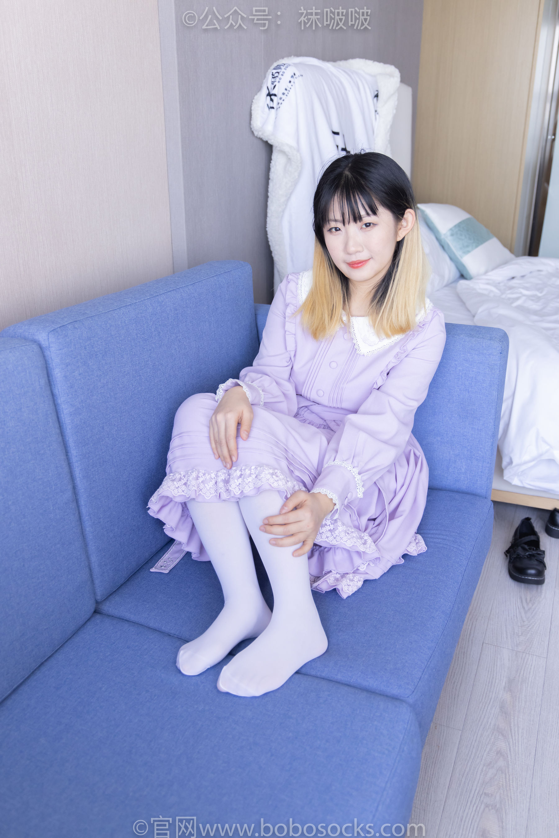 BoBoSocks袜啵啵 No.079 砂糖-皮鞋、厚白丝
