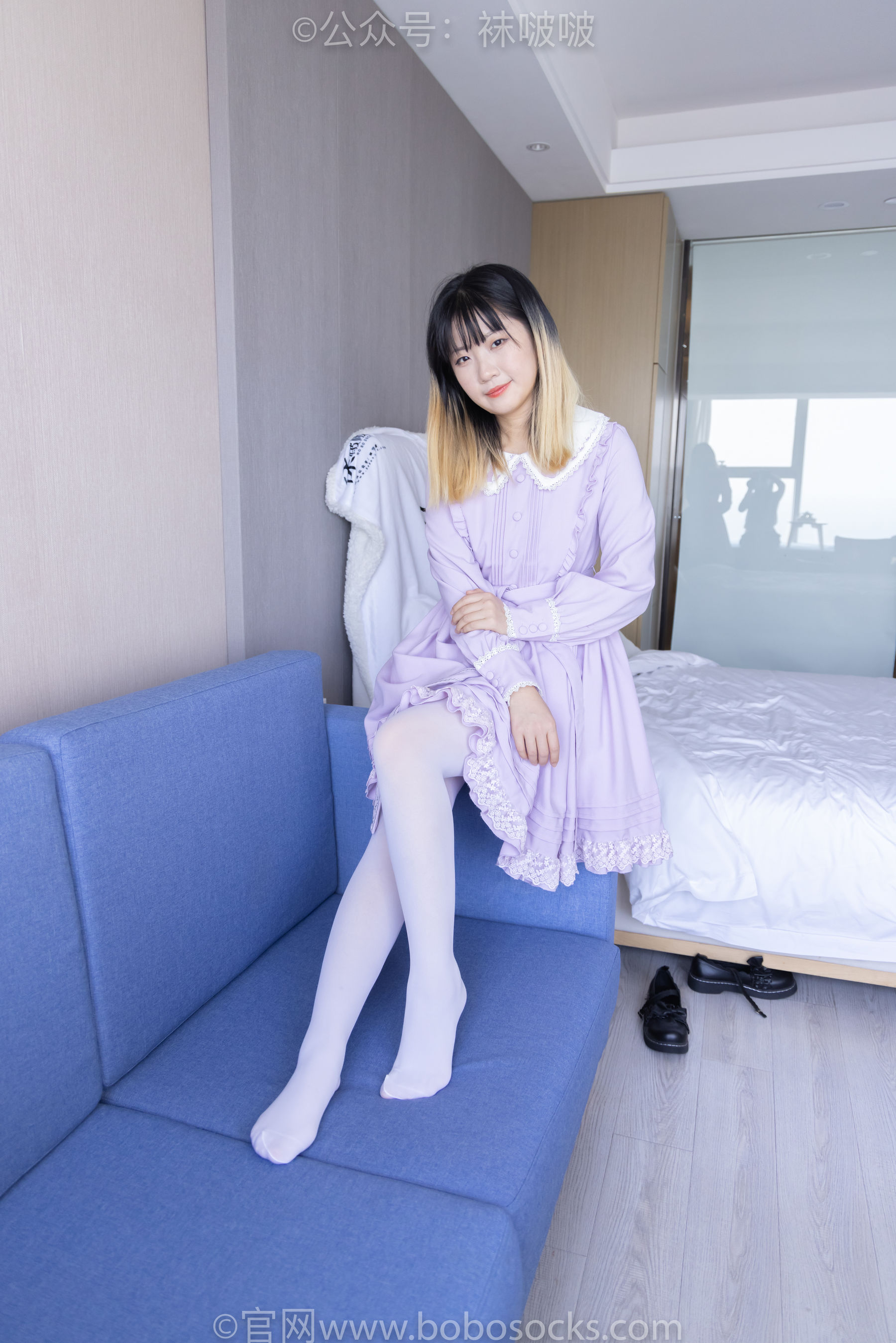 BoBoSocks袜啵啵 No.079 砂糖-皮鞋、厚白丝