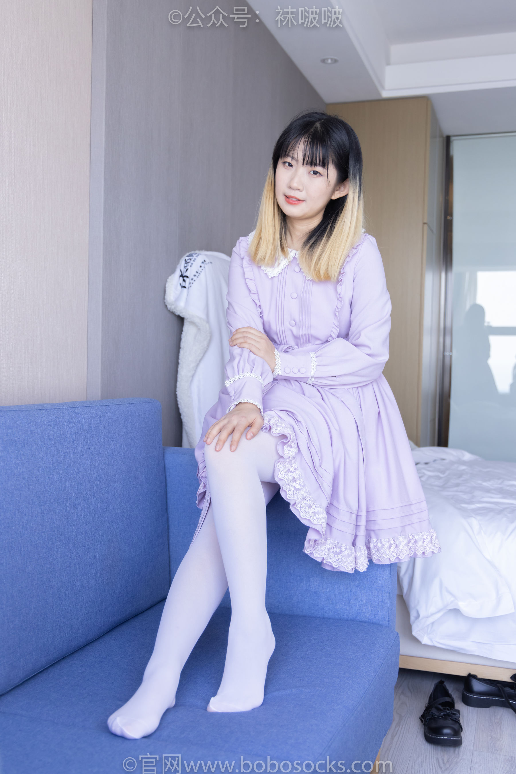 BoBoSocks袜啵啵 No.079 砂糖-皮鞋、厚白丝