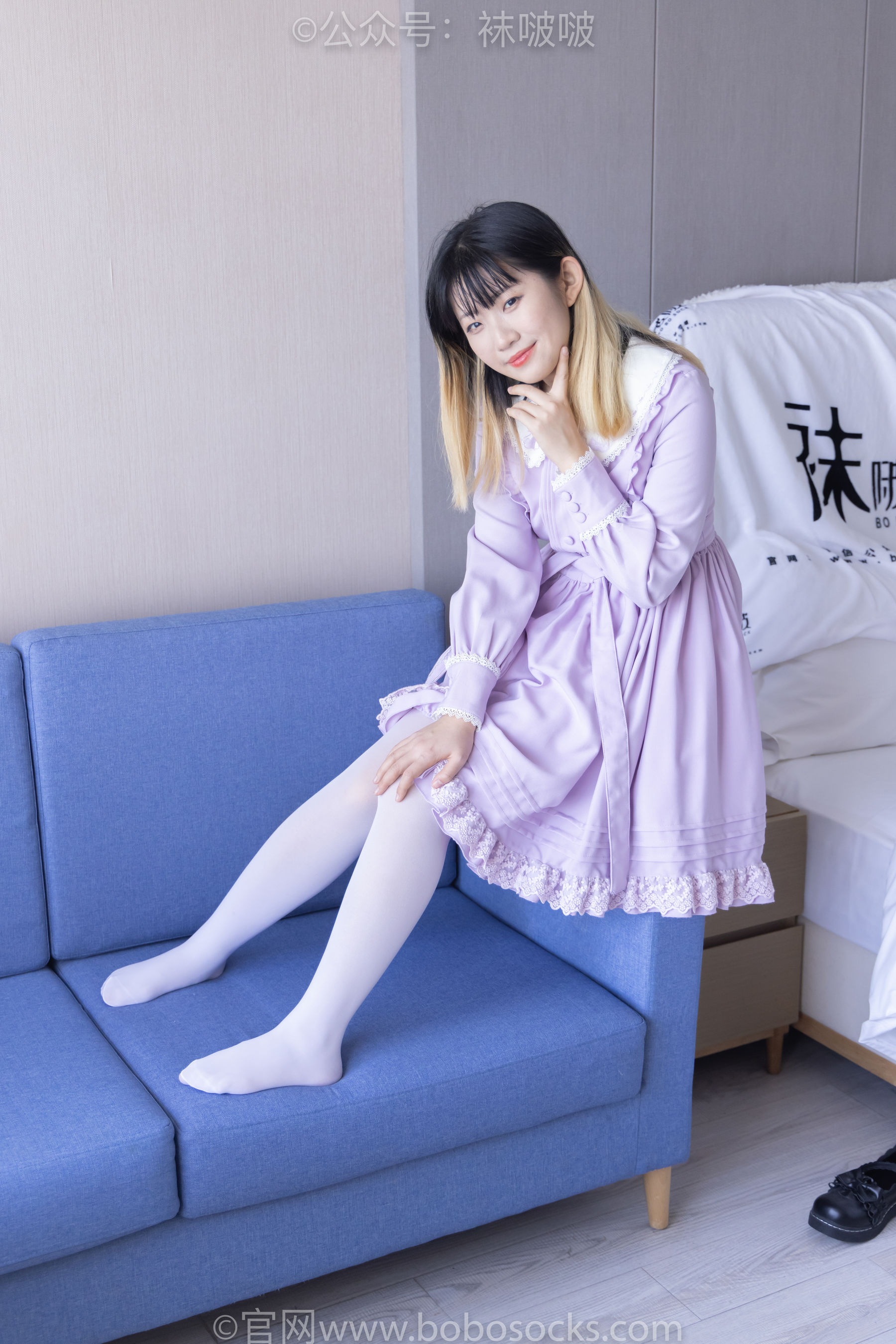BoBoSocks袜啵啵 No.079 砂糖-皮鞋、厚白丝