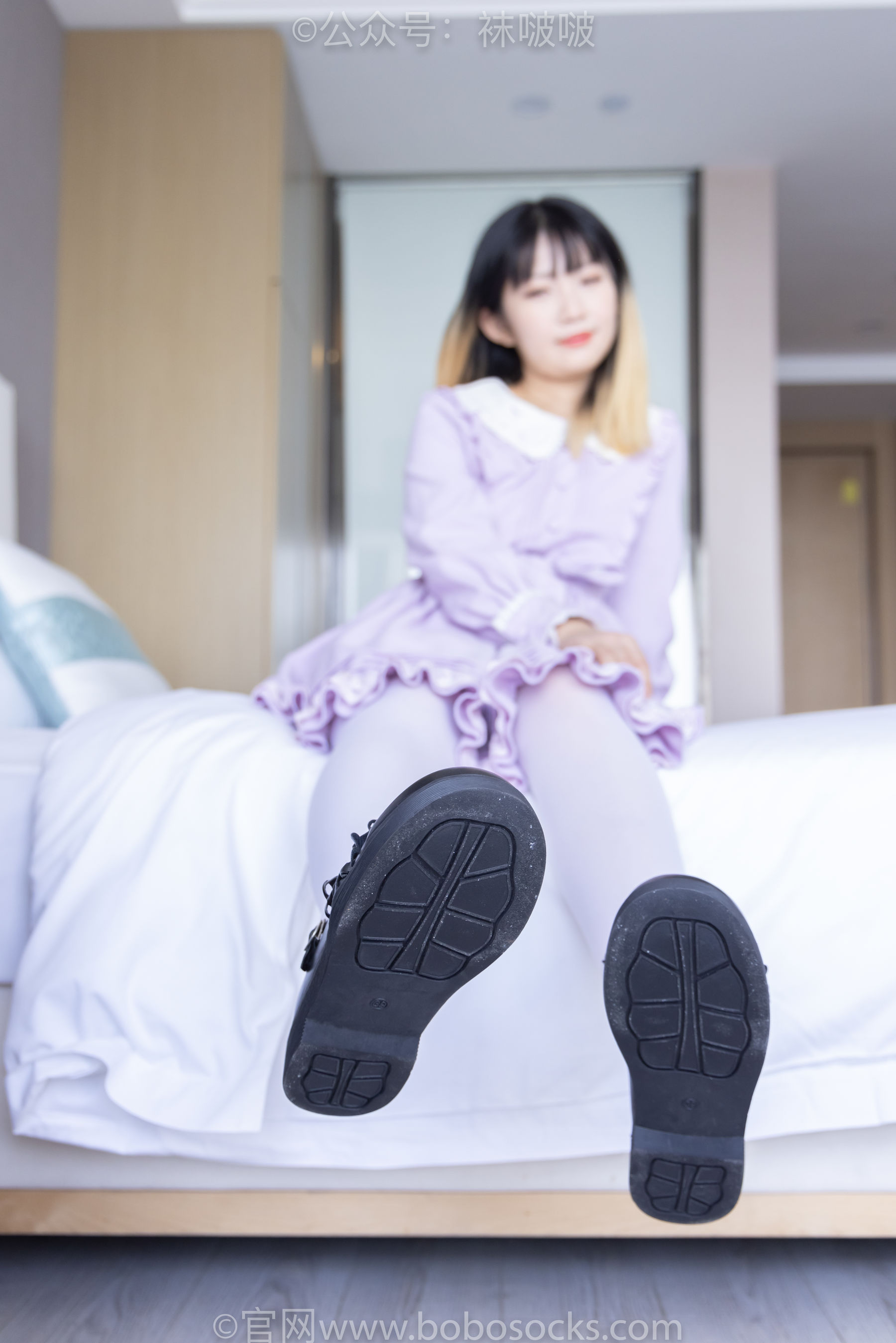 BoBoSocks袜啵啵 No.079 砂糖-皮鞋、厚白丝