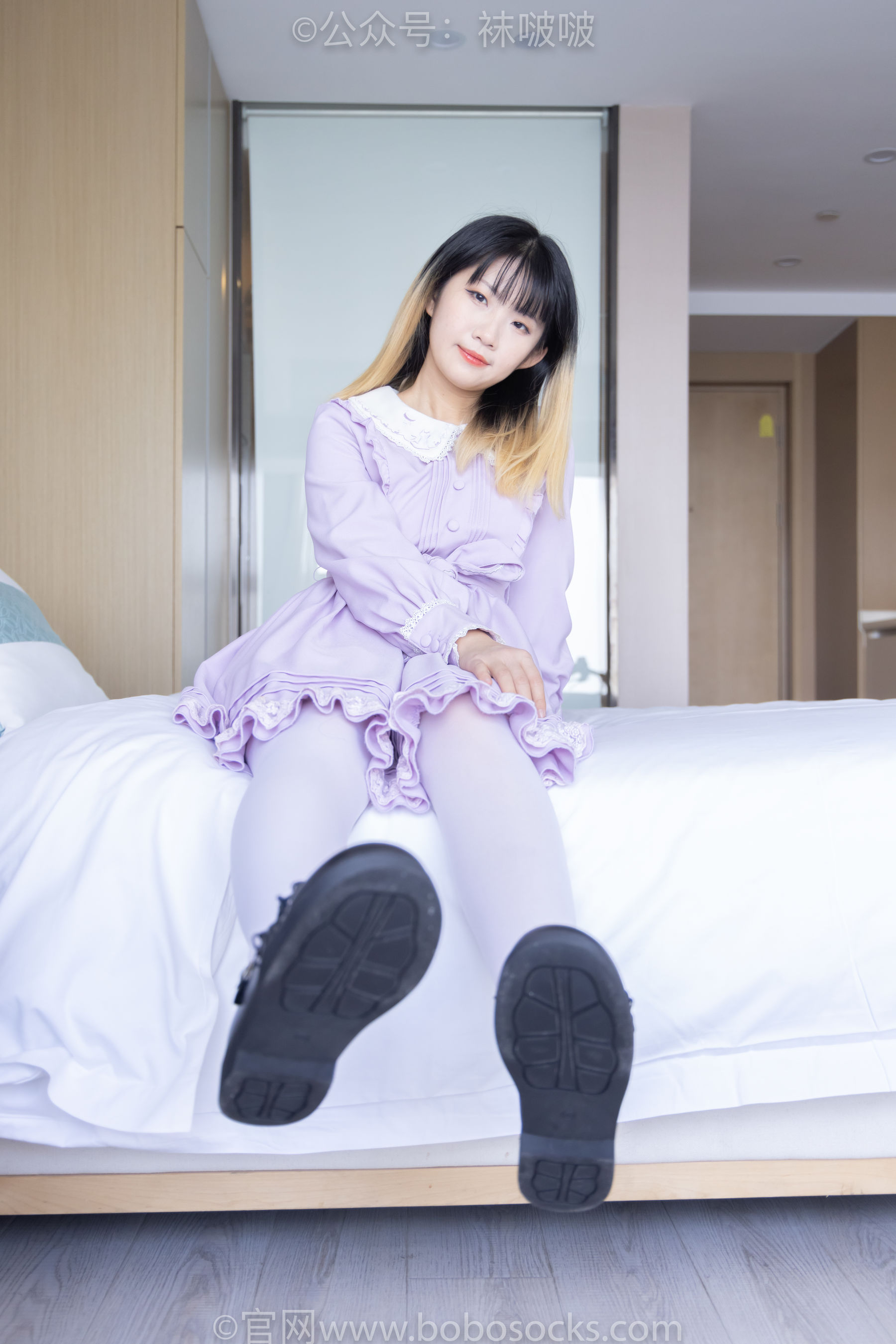 BoBoSocks袜啵啵 No.079 砂糖-皮鞋、厚白丝