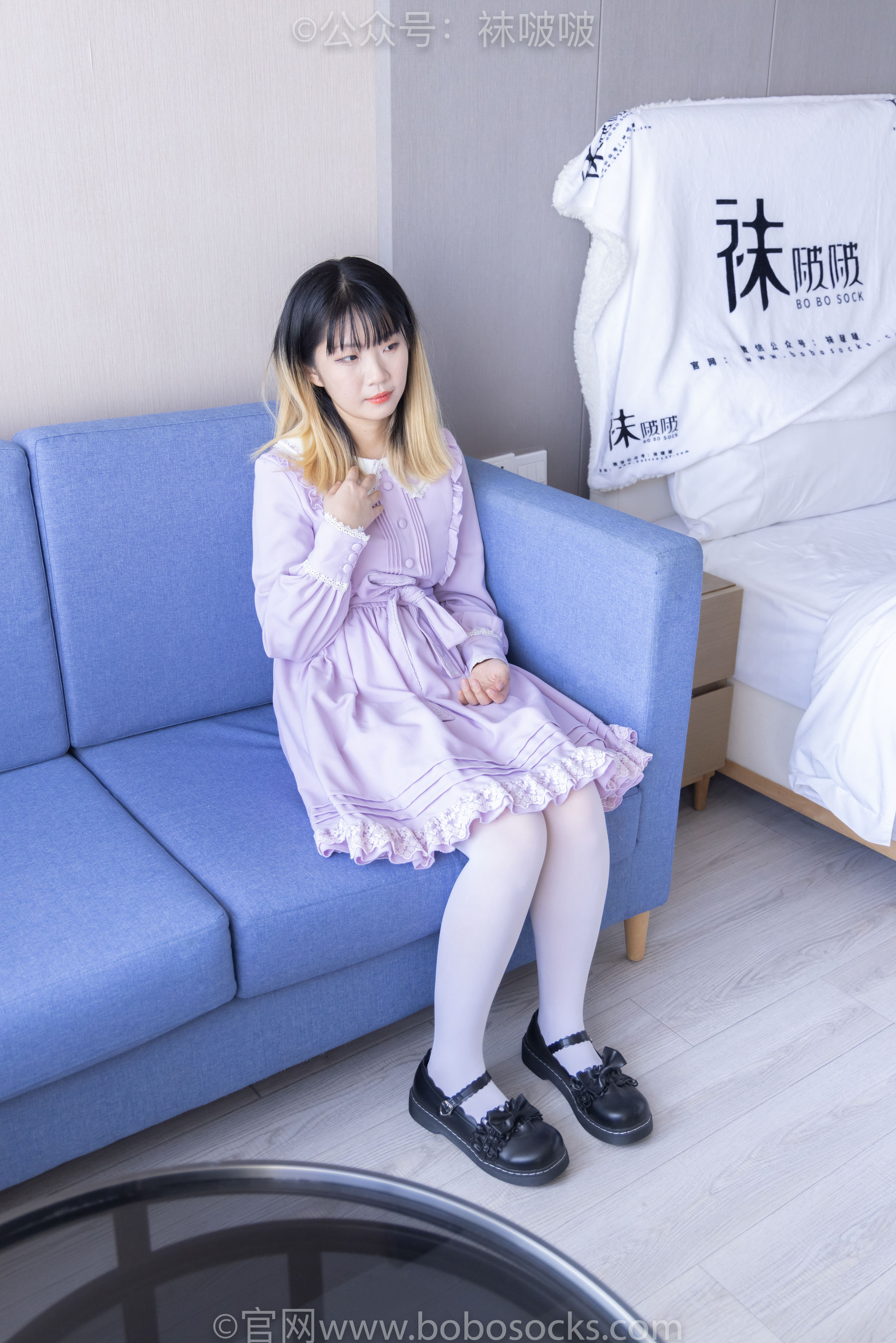 BoBoSocks袜啵啵 No.079 砂糖-皮鞋、厚白丝