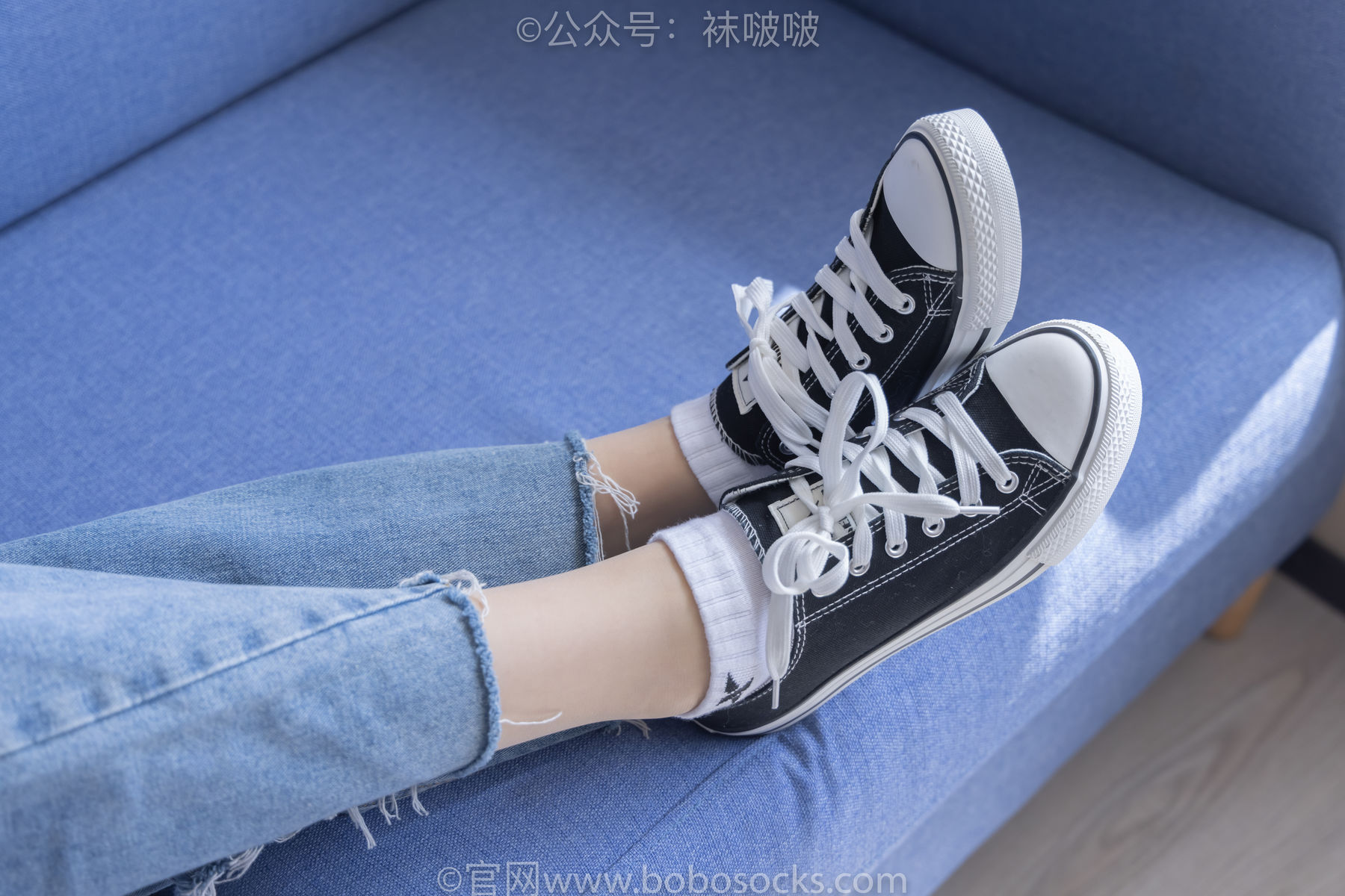 BoBoSocks袜啵啵 No.080 小甜豆-帆布鞋、白棉袜、肉丝