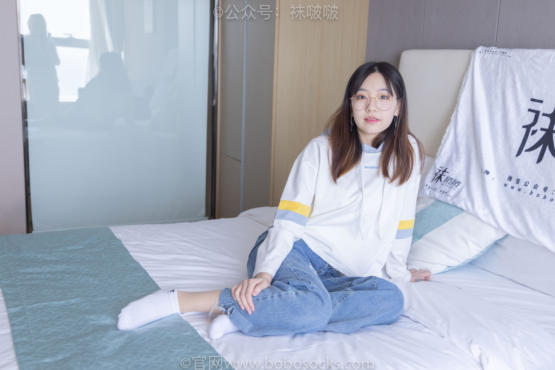 BoBoSocks袜啵啵 No.080 小甜豆-帆布鞋、白棉袜、肉丝