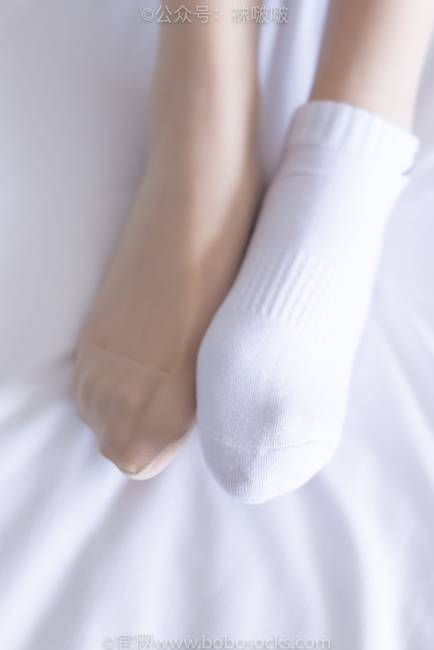 BoBoSocks袜啵啵 No.080 小甜豆-帆布鞋、白棉袜、肉丝