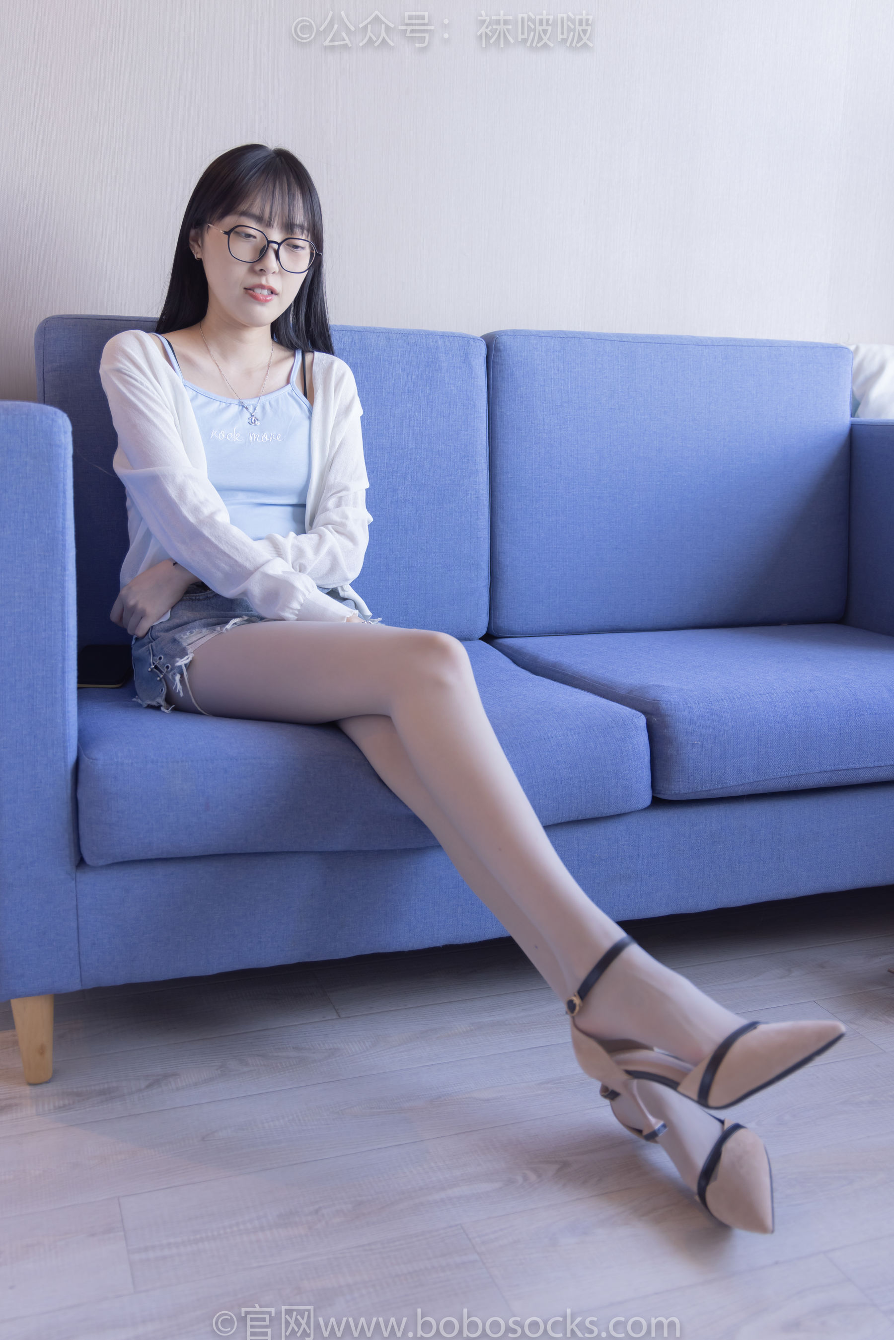 BoBoSocks袜啵啵 No.083 稚予-高跟鞋、凉鞋、白丝、裸足涂白色指甲油剧情