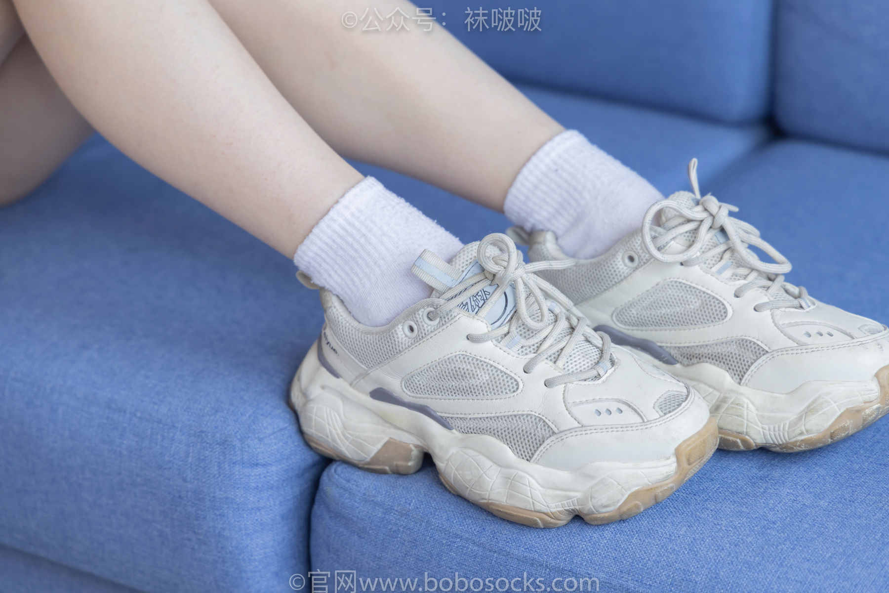 BoBoSocks袜啵啵 No.084 苏苏-运动鞋、日常所穿白棉袜、裸足