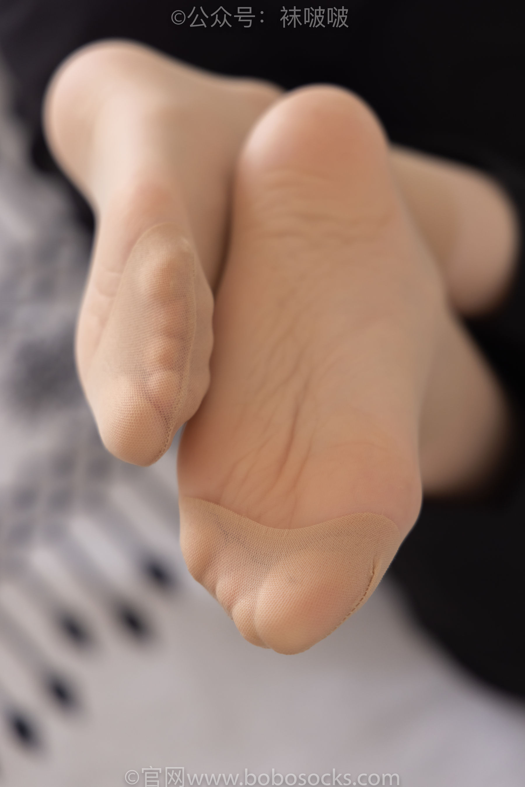 BoBoSocks袜啵啵 No.085 小甜豆-平底鞋、短灰丝、短肉丝