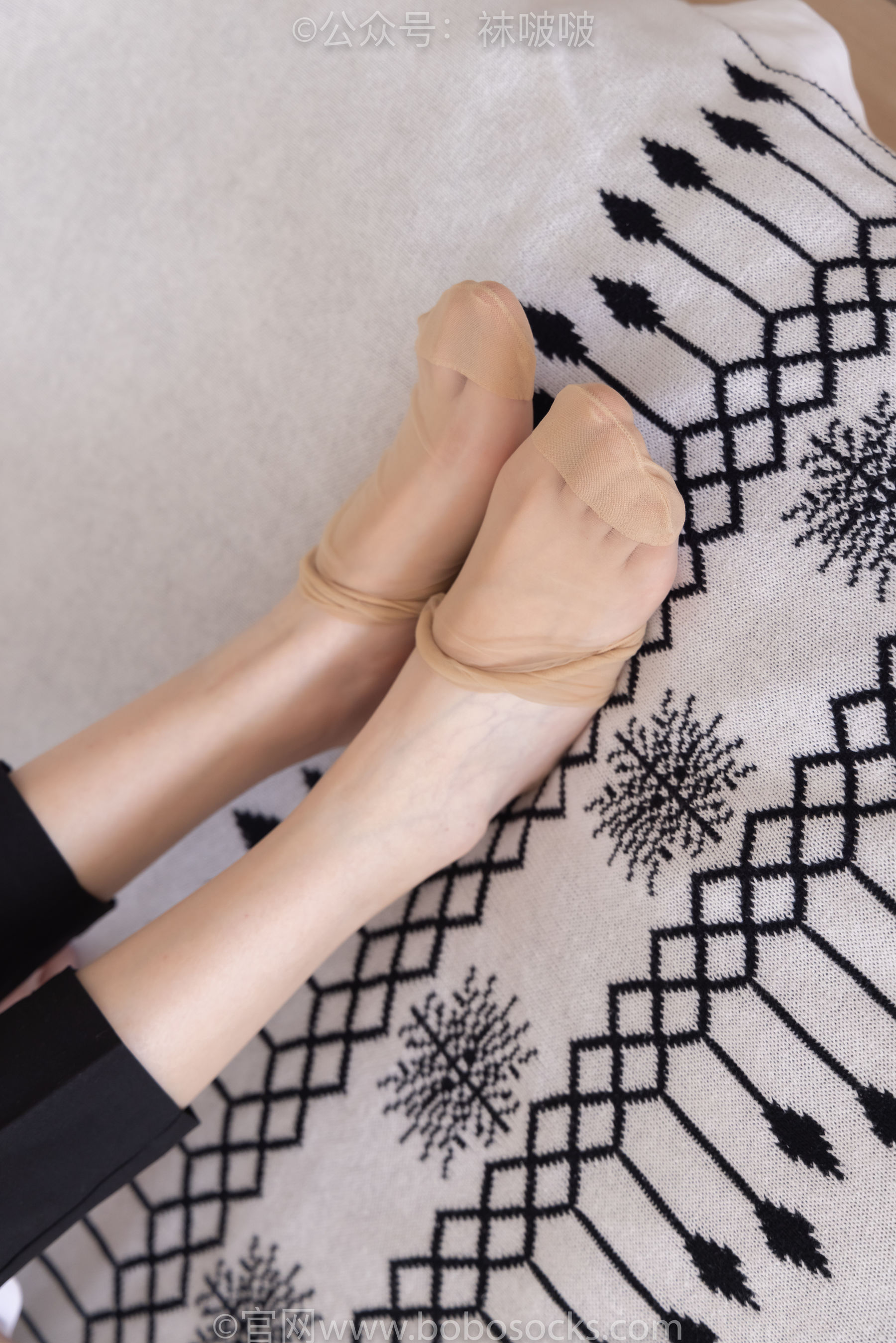 BoBoSocks袜啵啵 No.085 小甜豆-平底鞋、短灰丝、短肉丝