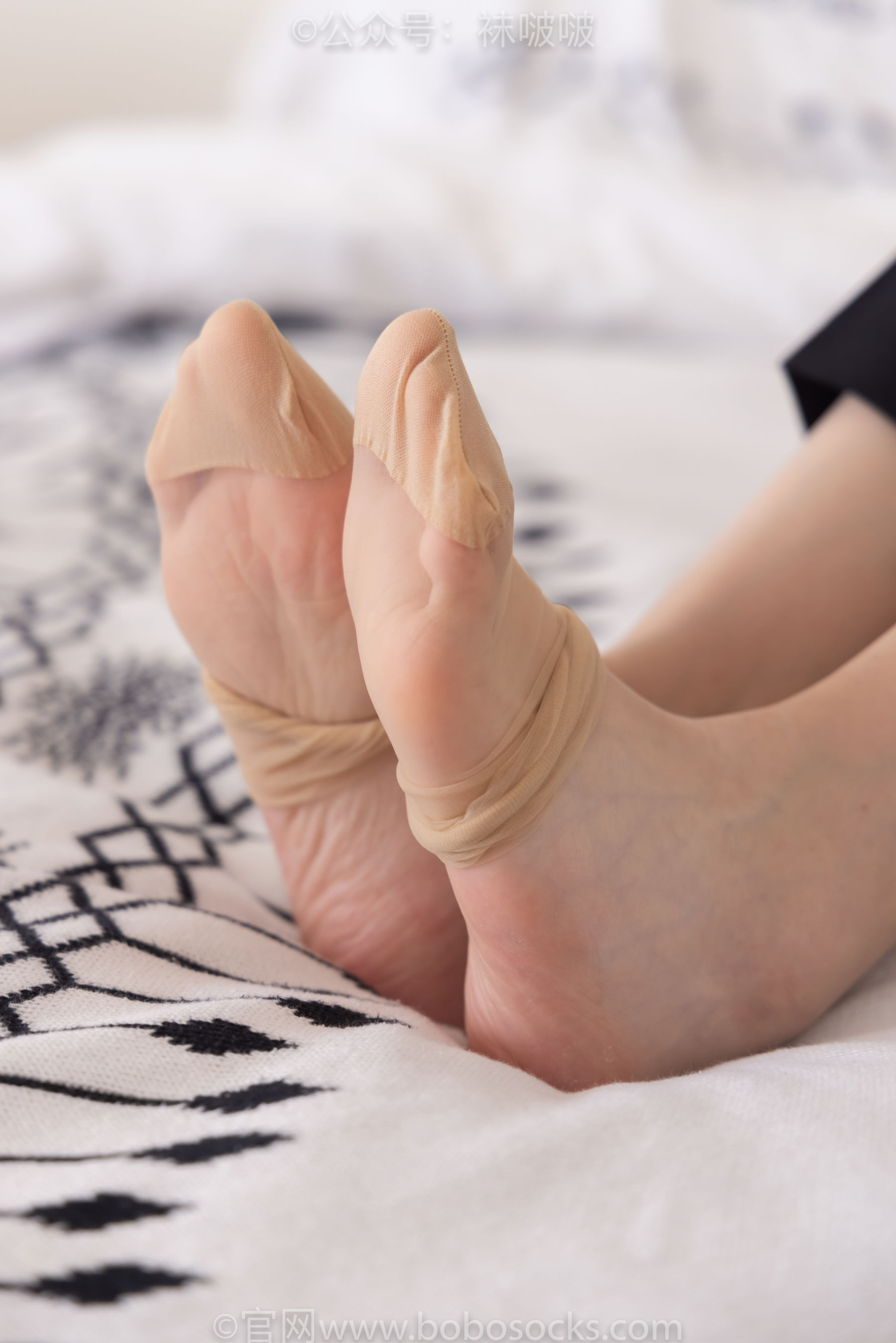 BoBoSocks袜啵啵 No.085 小甜豆-平底鞋、短灰丝、短肉丝