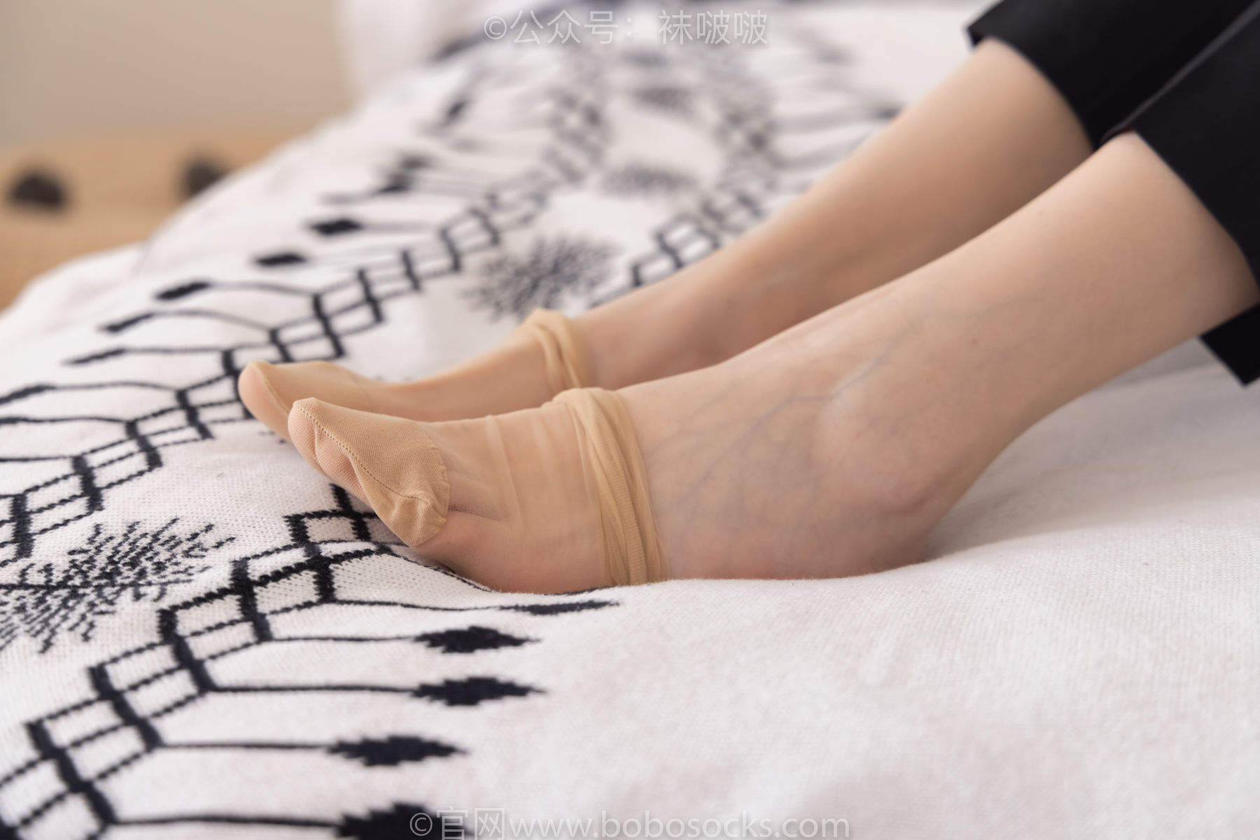 BoBoSocks袜啵啵 No.085 小甜豆-平底鞋、短灰丝、短肉丝