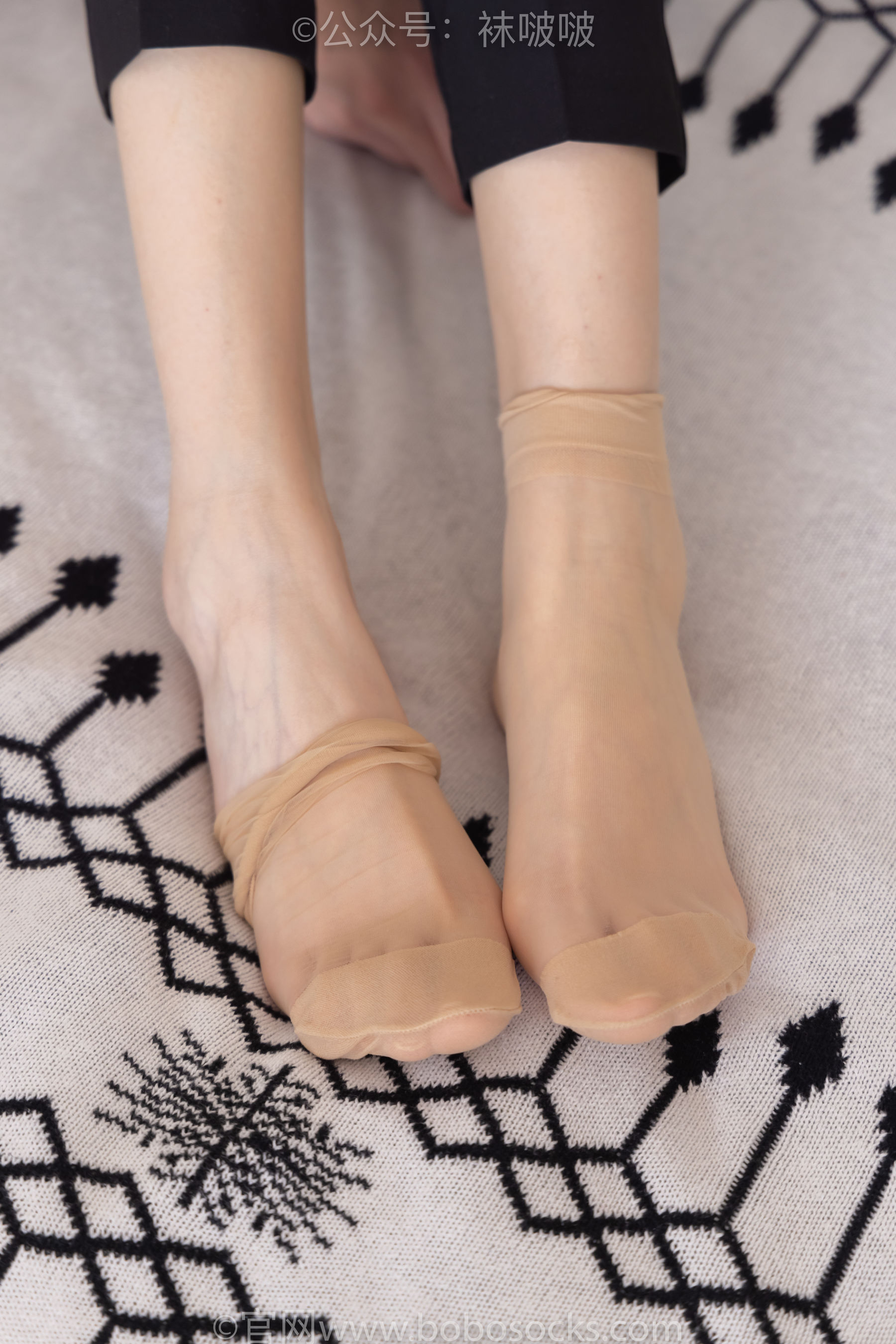 BoBoSocks袜啵啵 No.085 小甜豆-平底鞋、短灰丝、短肉丝