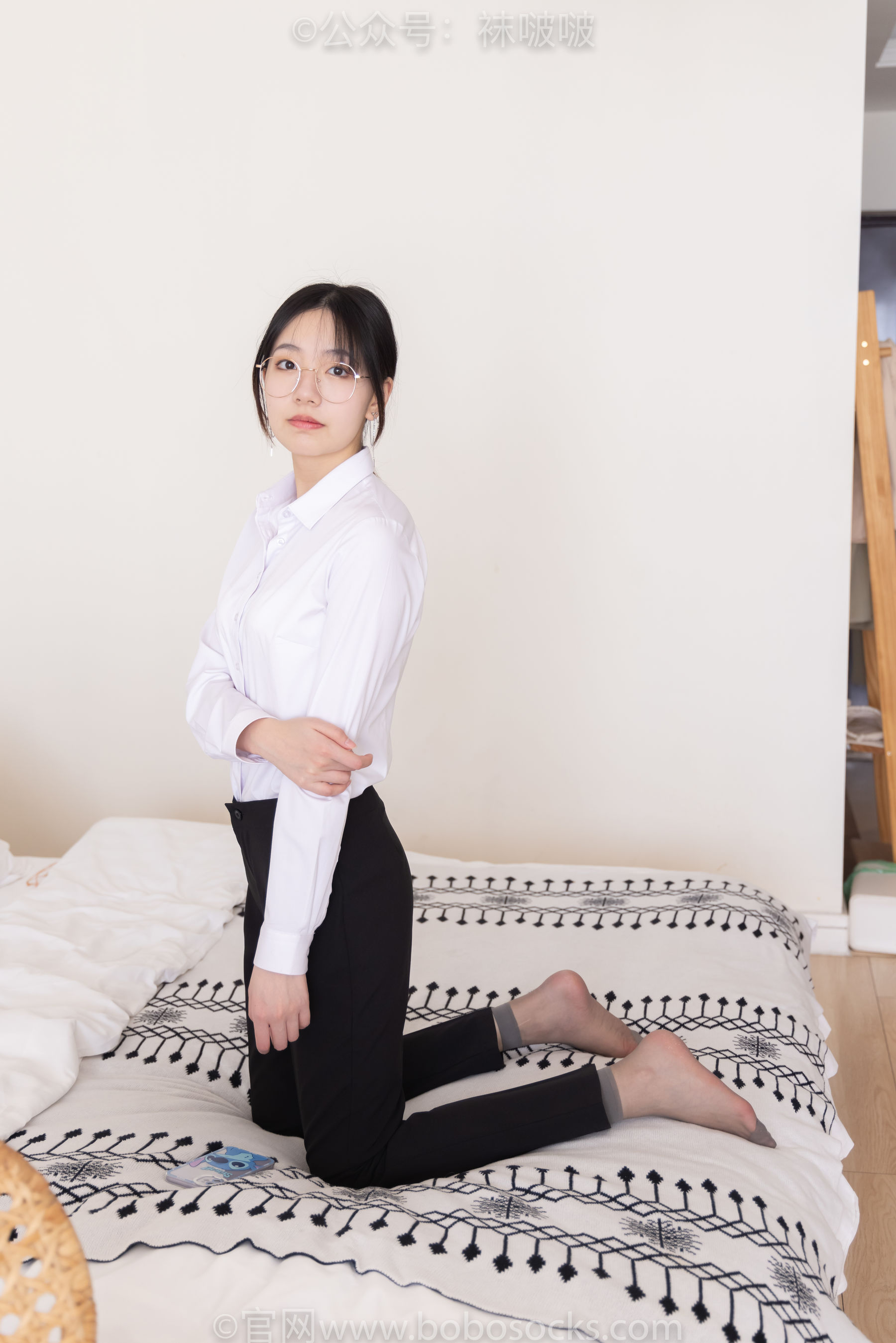 BoBoSocks袜啵啵 No.085 小甜豆-平底鞋、短灰丝、短肉丝