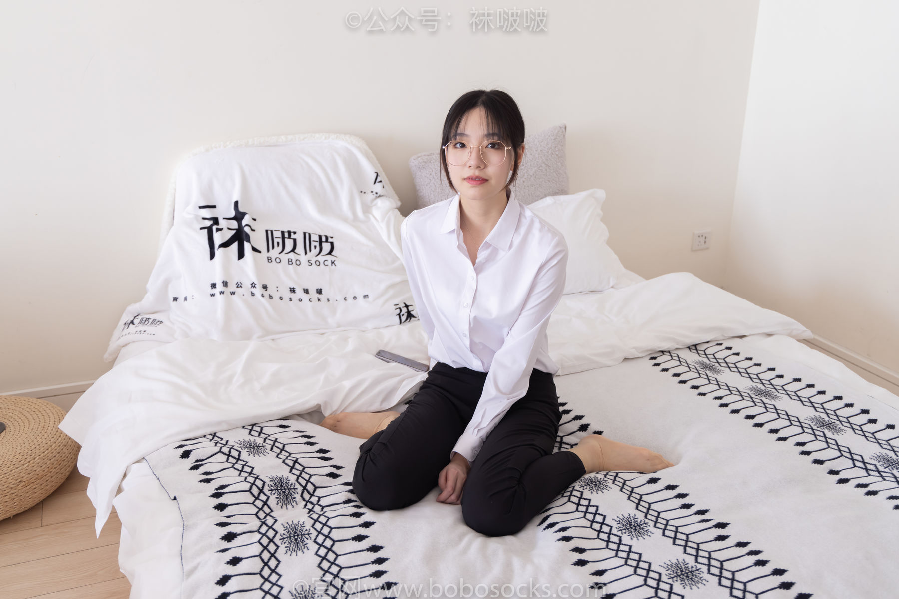 BoBoSocks袜啵啵 No.085 小甜豆-平底鞋、短灰丝、短肉丝