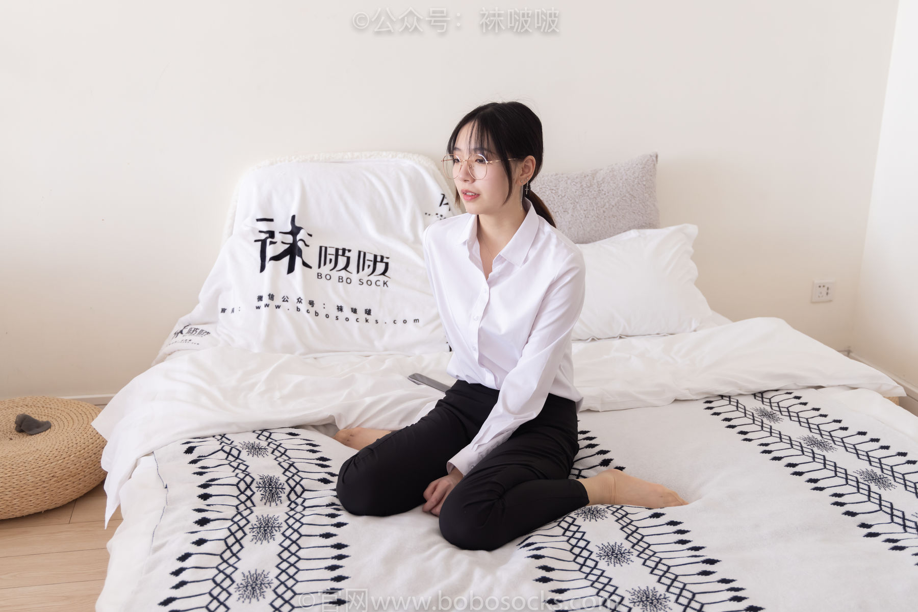 BoBoSocks袜啵啵 No.085 小甜豆-平底鞋、短灰丝、短肉丝