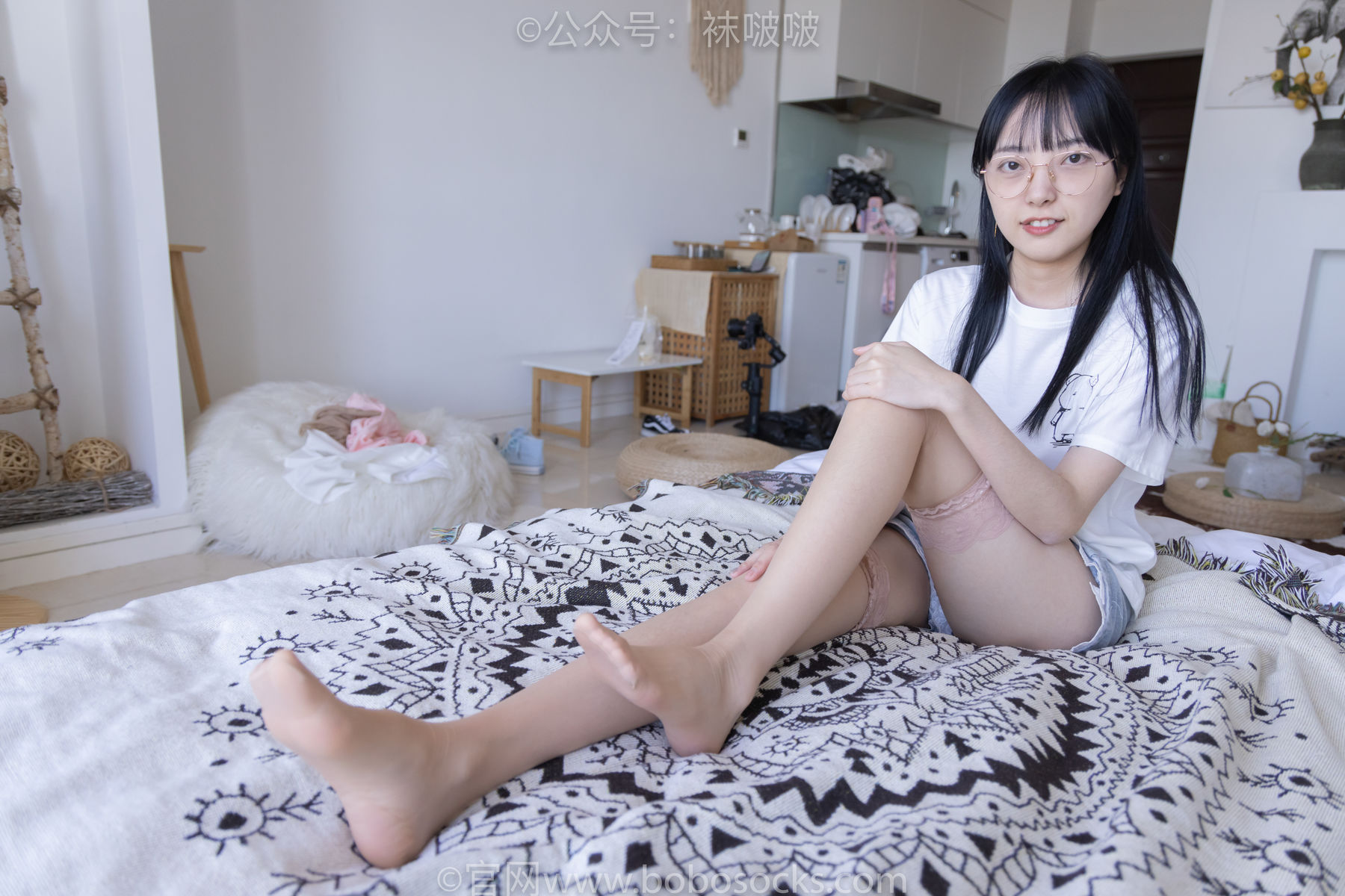 BoBoSocks袜啵啵 No.086 稚予-平底鞋、过膝肉丝