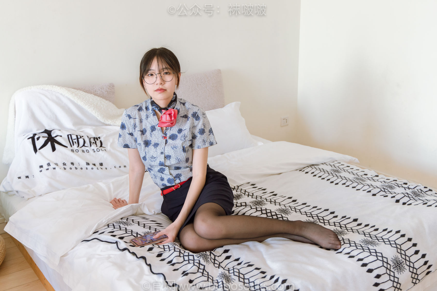 BoBoSocks袜啵啵 No.087 小甜豆-空姐制服、高跟鞋、黑丝