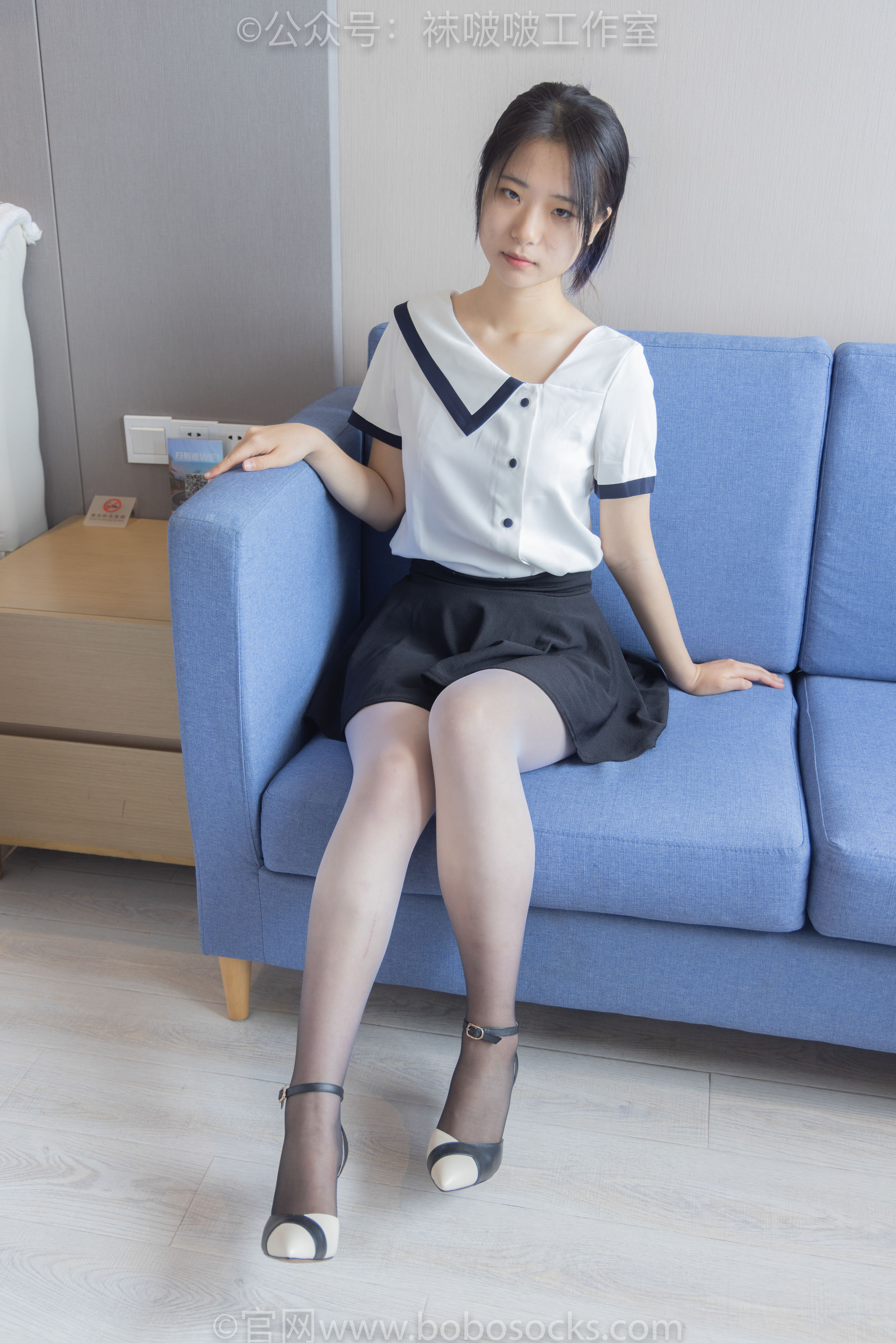BoBoSocks袜啵啵 No.089 小淳-高跟鞋、黑白渐变丝袜