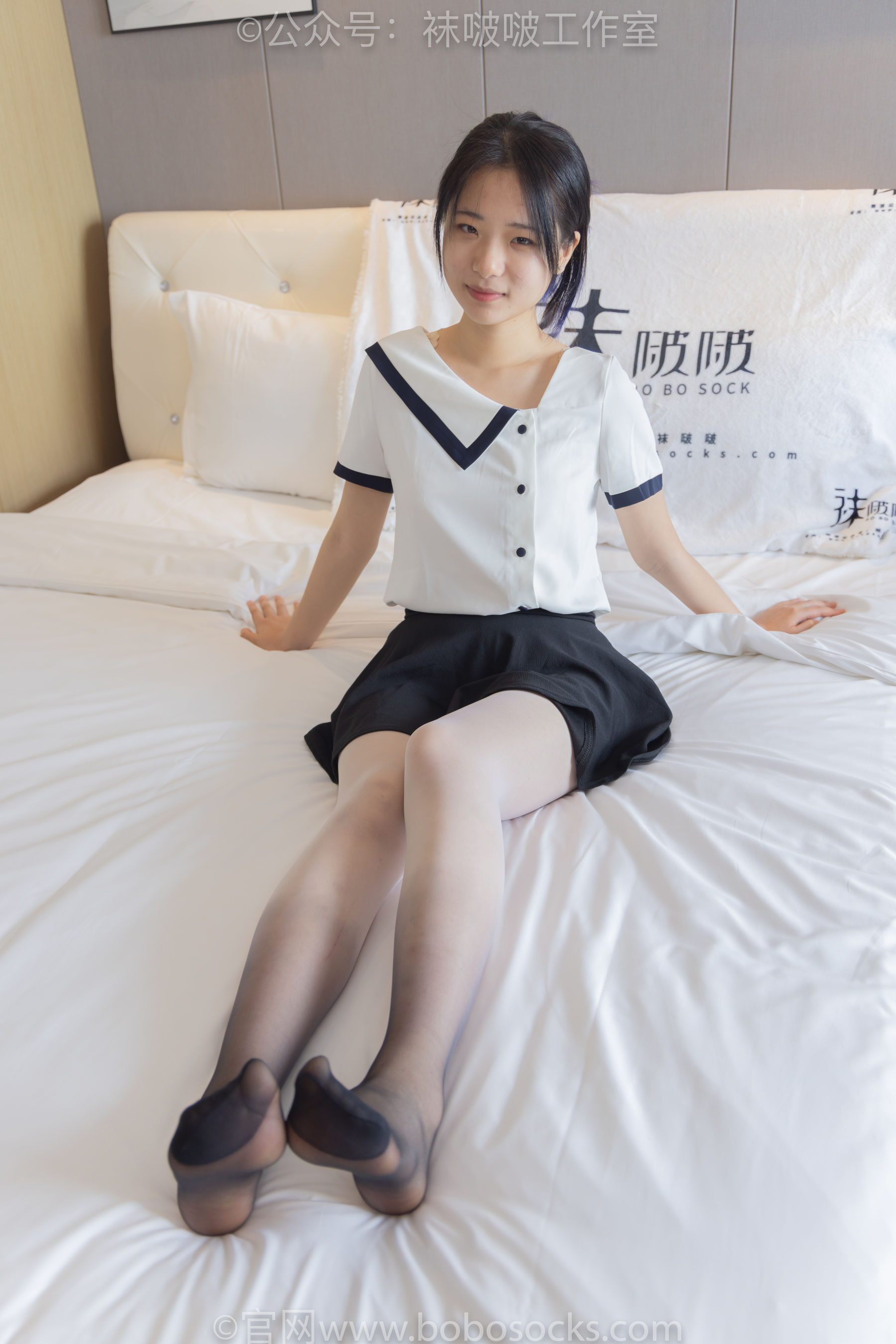 BoBoSocks袜啵啵 No.089 小淳-高跟鞋、黑白渐变丝袜