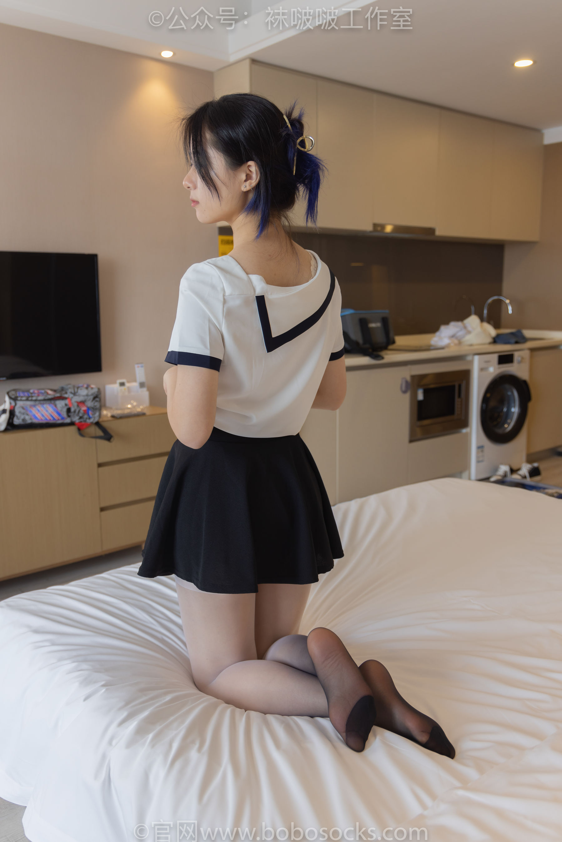 BoBoSocks袜啵啵 No.089 小淳-高跟鞋、黑白渐变丝袜