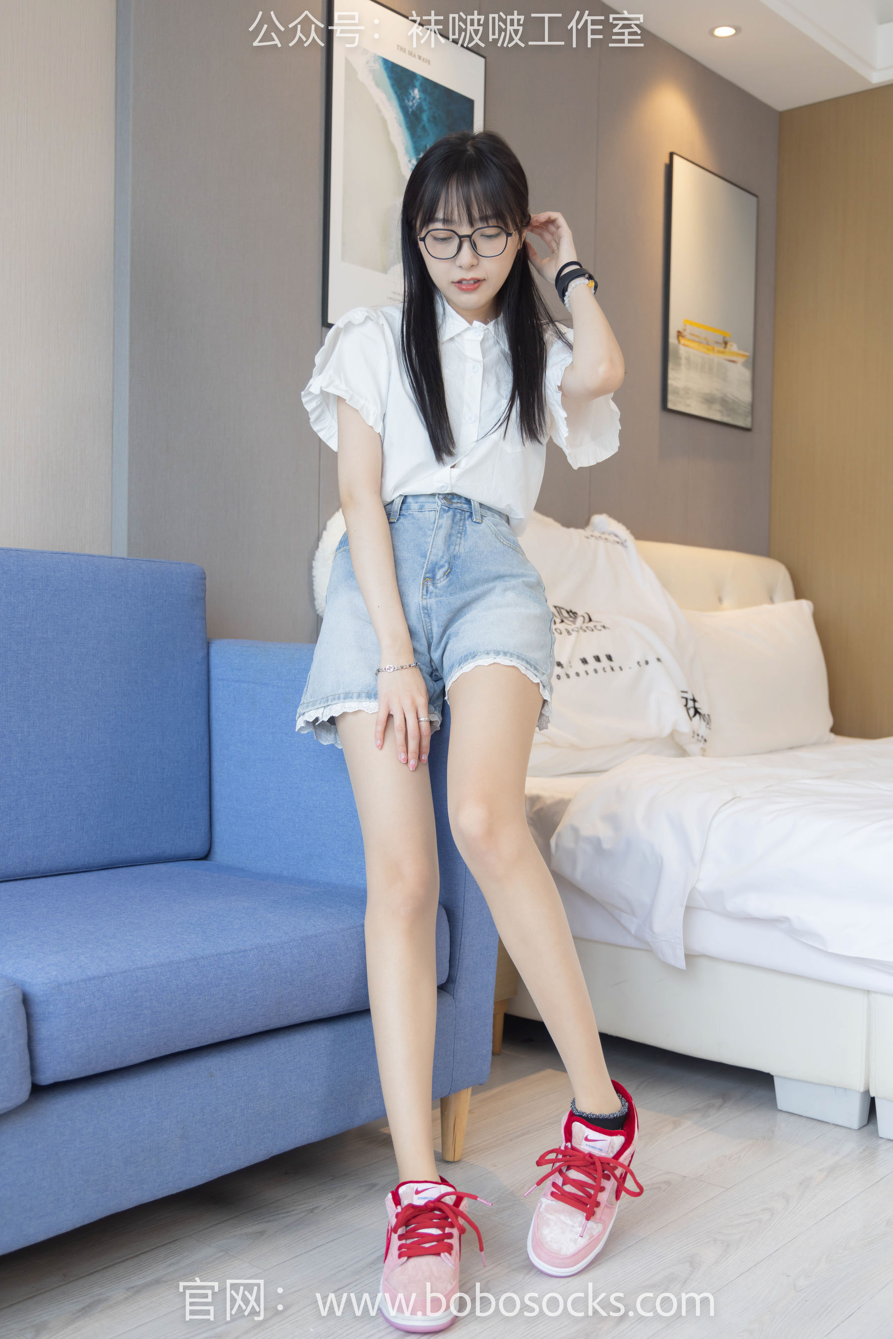BoBoSocks袜啵啵 No.097 稚予-板鞋、玻璃丝短袜、肉丝