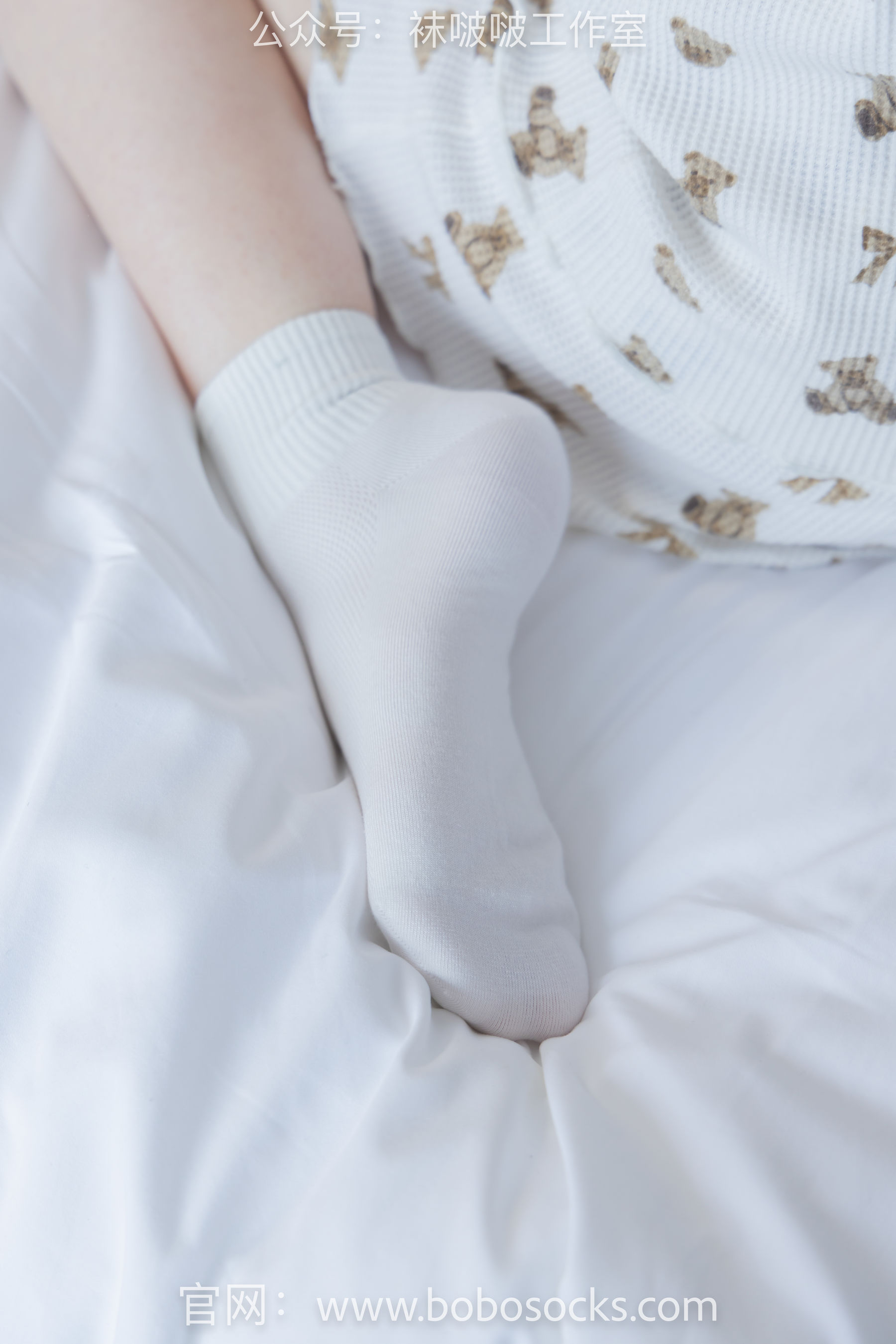 BoBoSocks袜啵啵 No.101 苏苏-板鞋、白棉袜、裸足