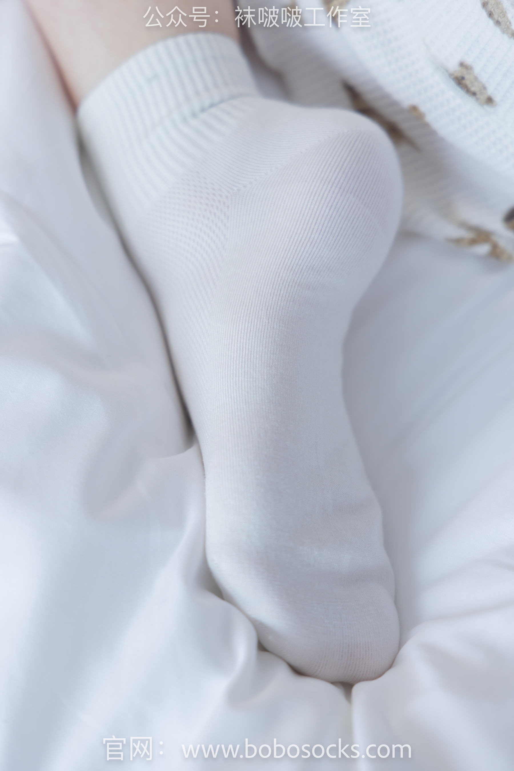 BoBoSocks袜啵啵 No.101 苏苏-板鞋、白棉袜、裸足