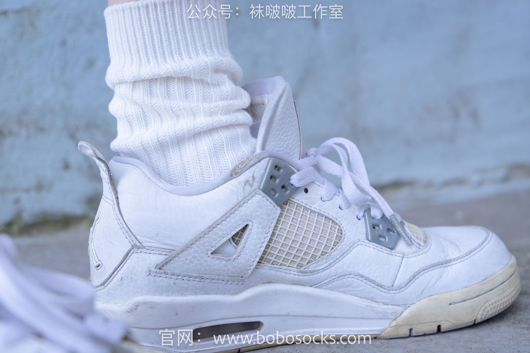 BoBoSocks袜啵啵 No.103 稚予-AJ篮球鞋、白棉袜、裸足