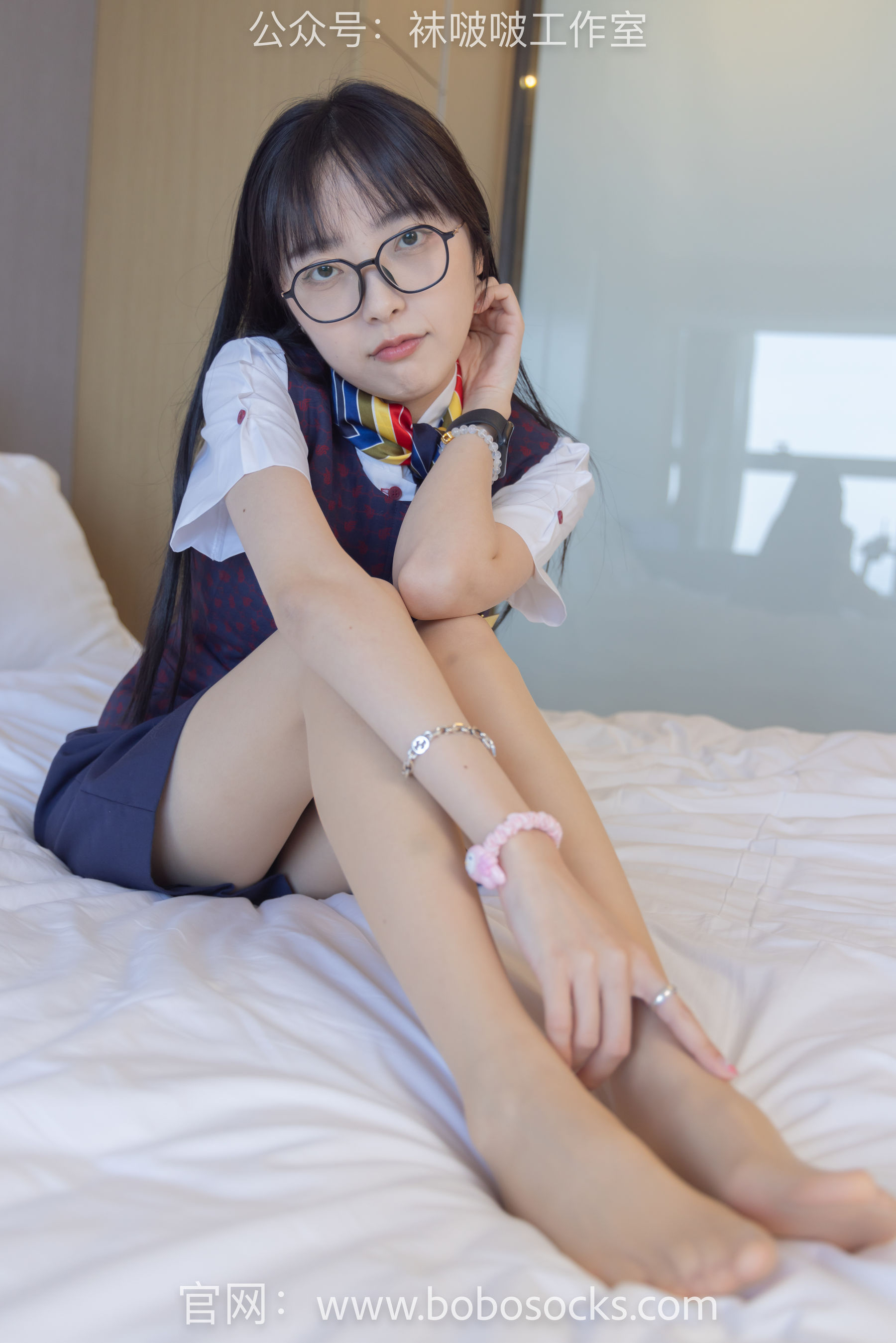BoBoSocks袜啵啵 No.115 稚予-平底鞋、肉丝、空姐制服