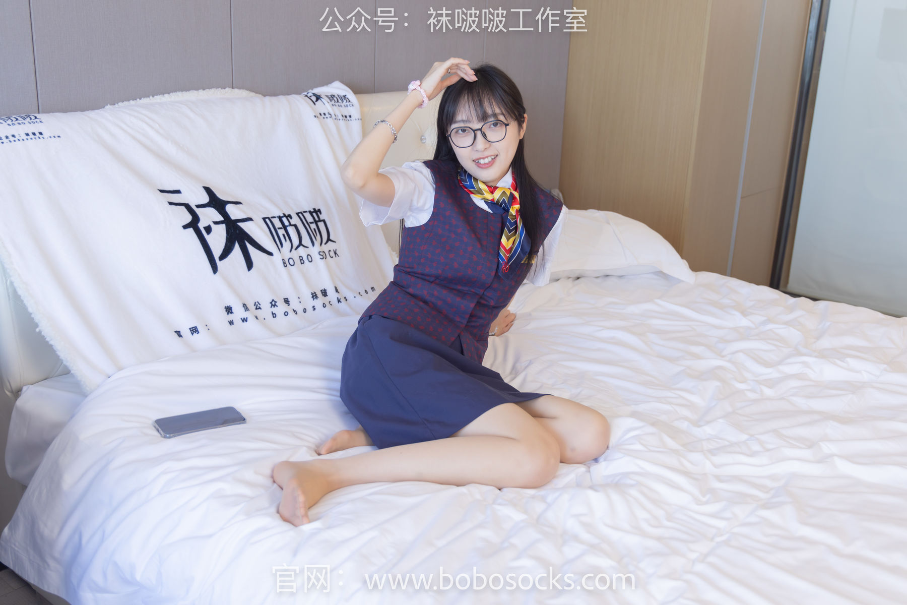 BoBoSocks袜啵啵 No.115 稚予-平底鞋、肉丝、空姐制服