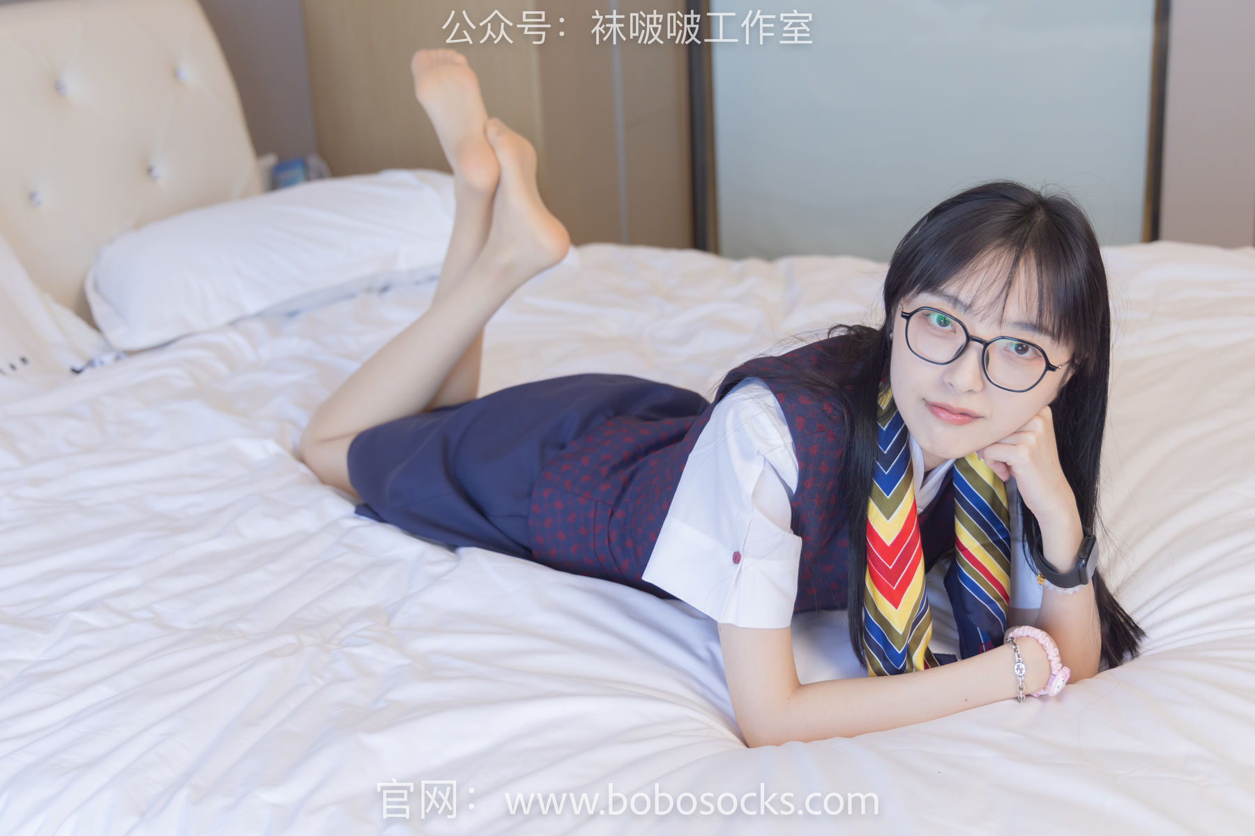 BoBoSocks袜啵啵 No.115 稚予-平底鞋、肉丝、空姐制服