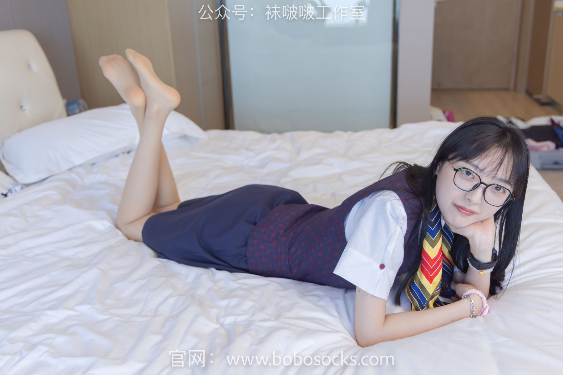 BoBoSocks袜啵啵 No.115 稚予-平底鞋、肉丝、空姐制服
