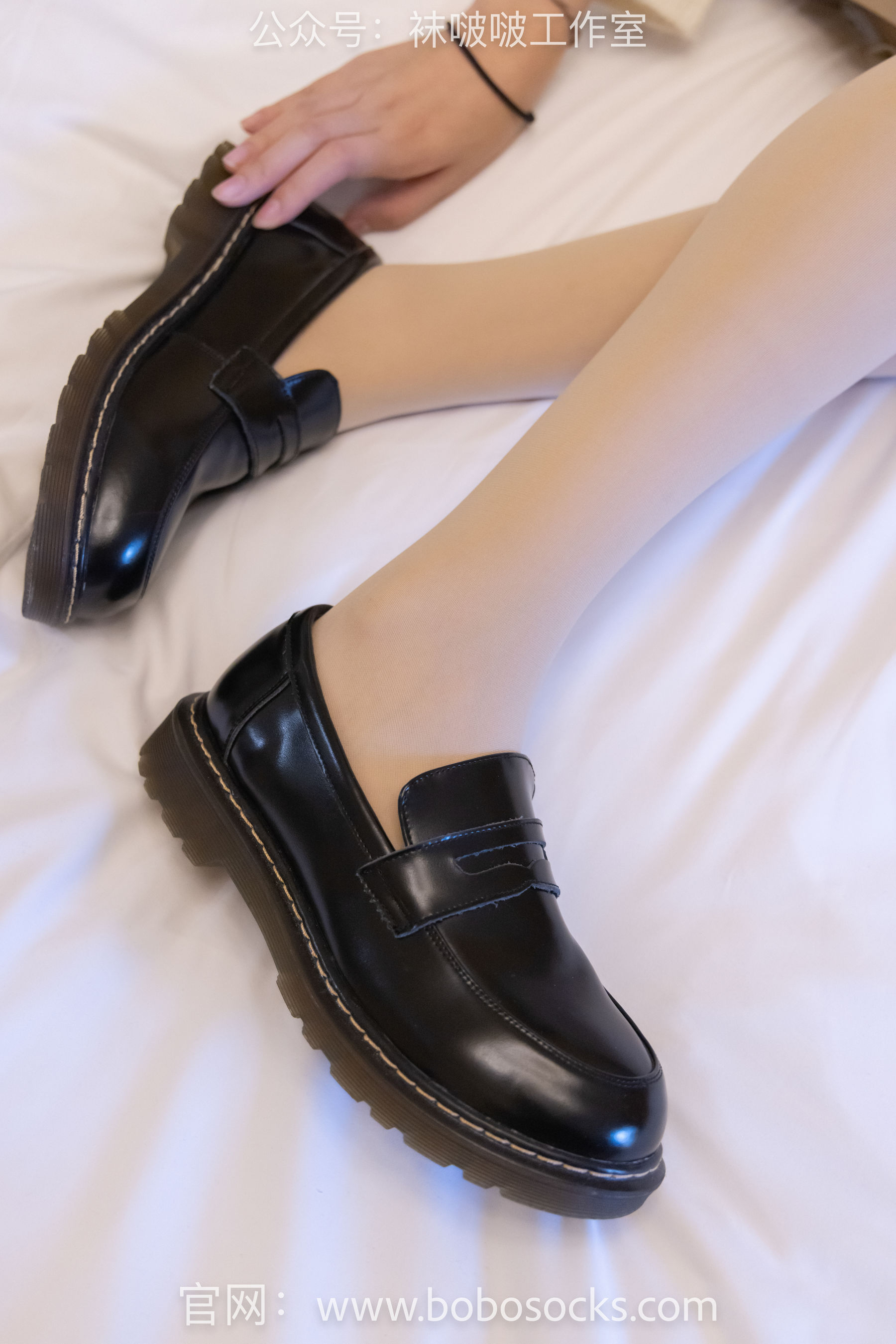 BoBoSocks袜啵啵 No.117 小甜豆-黑皮鞋、厚肉丝