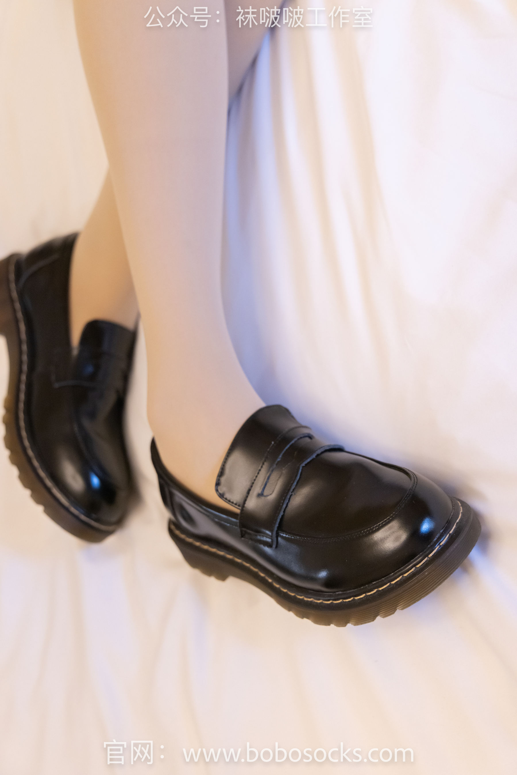 BoBoSocks袜啵啵 No.117 小甜豆-黑皮鞋、厚肉丝