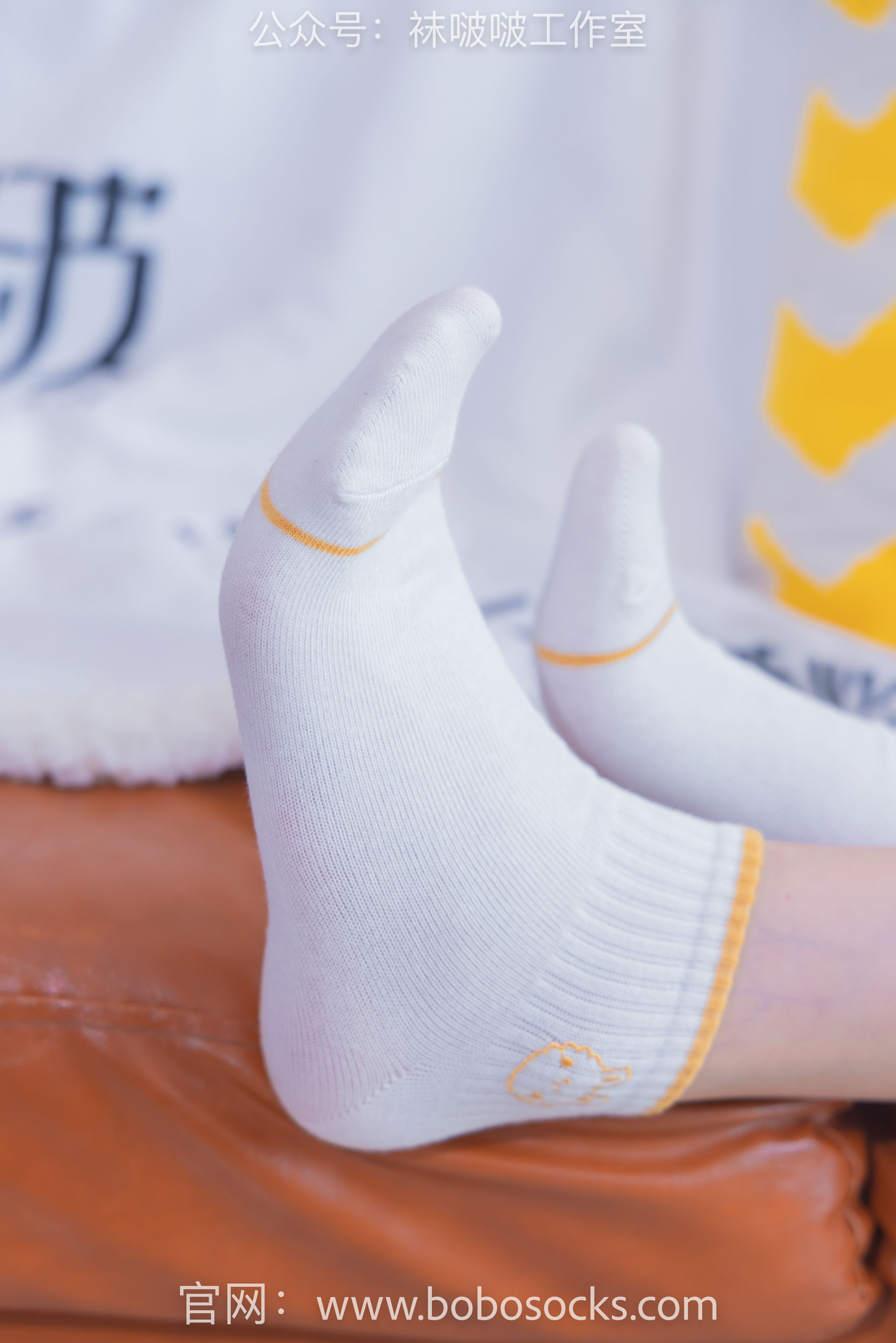 BoBoSocks袜啵啵 No.120 小甜豆-高跟长靴、白棉袜、裸足