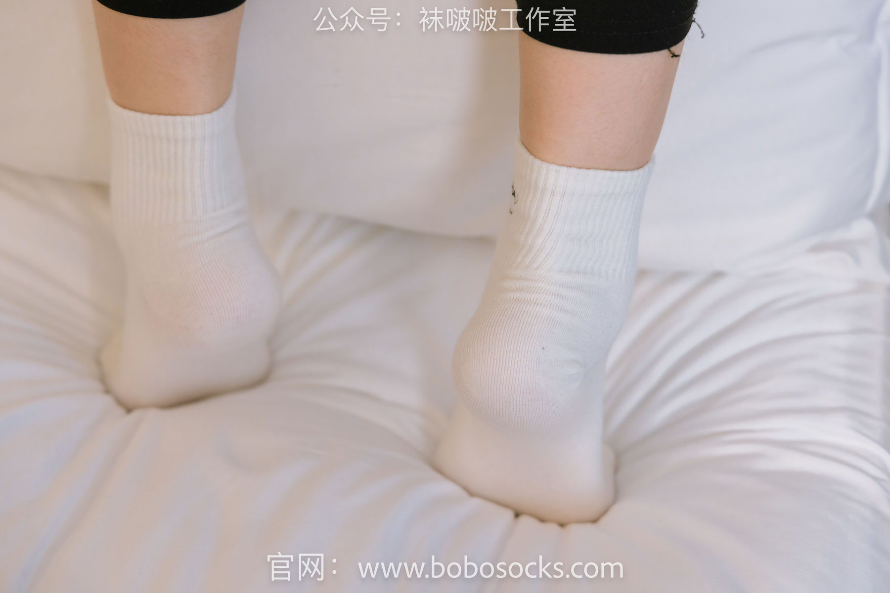 BoBoSocks袜啵啵 No.122 小淳-高跟长靴、白棉袜、裸足