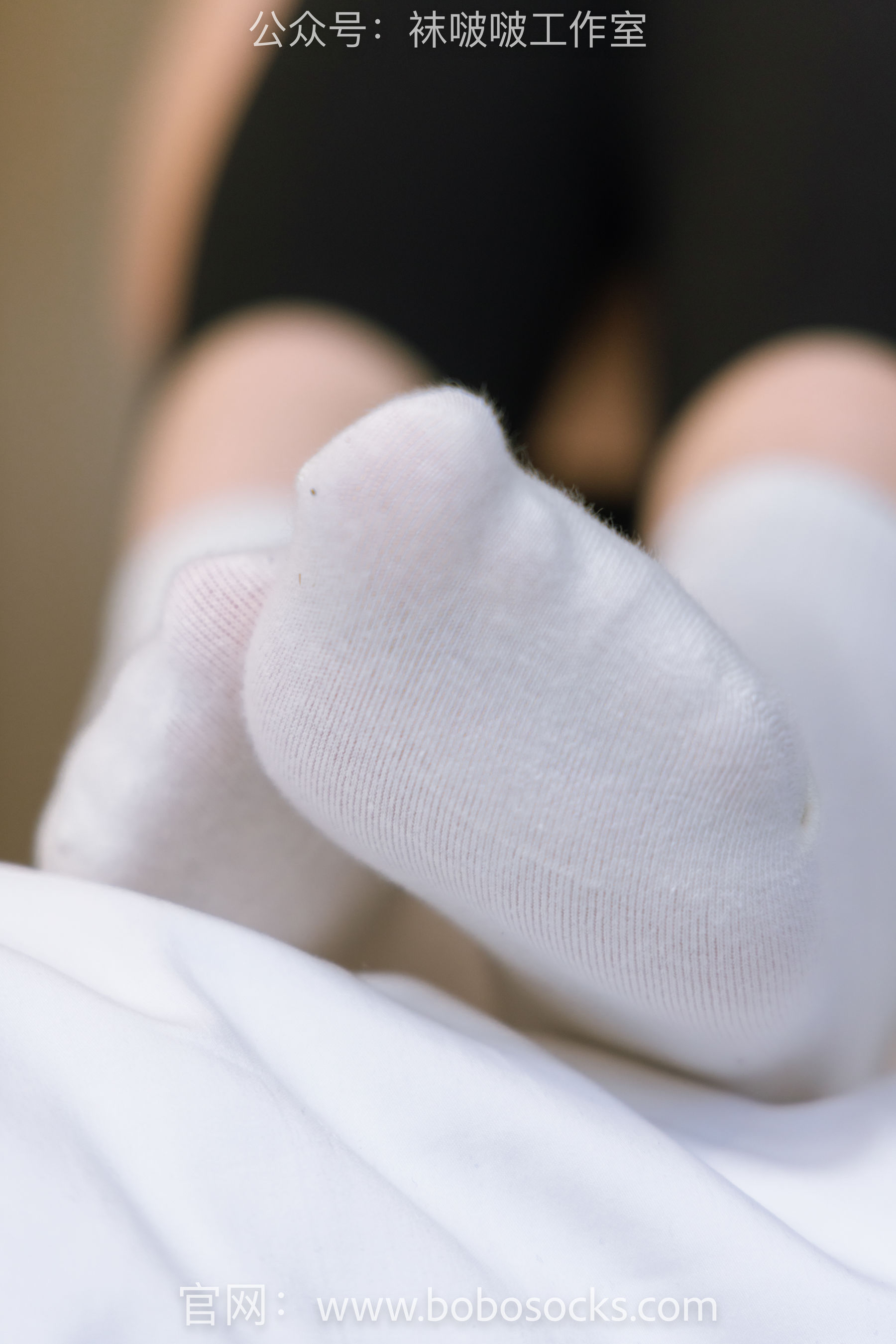 BoBoSocks袜啵啵 No.122 小淳-高跟长靴、白棉袜、裸足