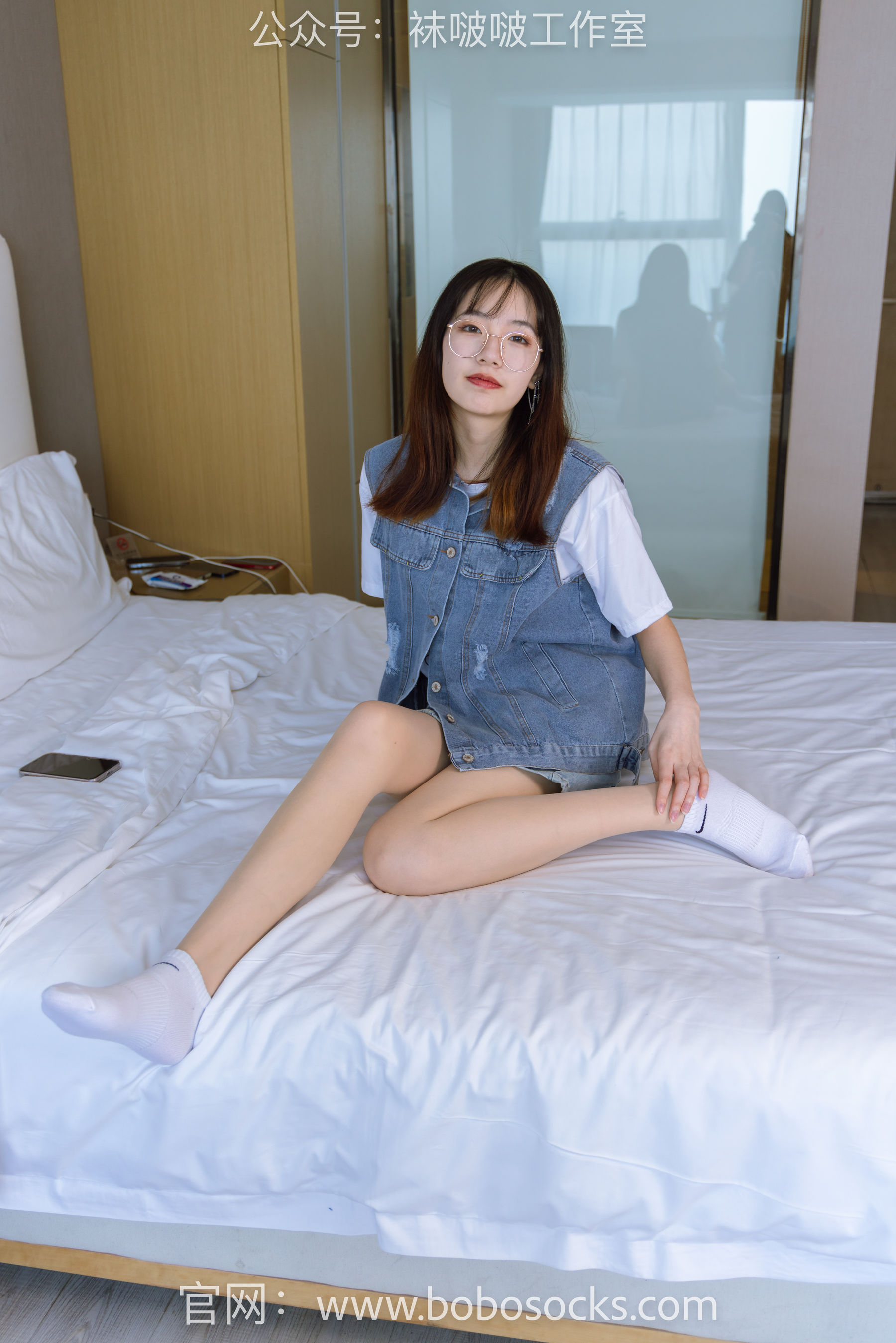 BoBoSocks袜啵啵 No.123 小甜豆-板鞋、白棉袜、肉丝