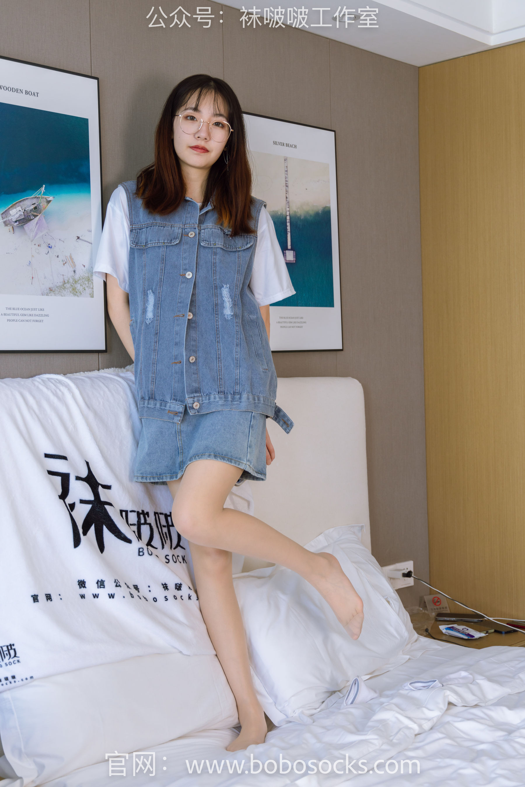 BoBoSocks袜啵啵 No.123 小甜豆-板鞋、白棉袜、肉丝