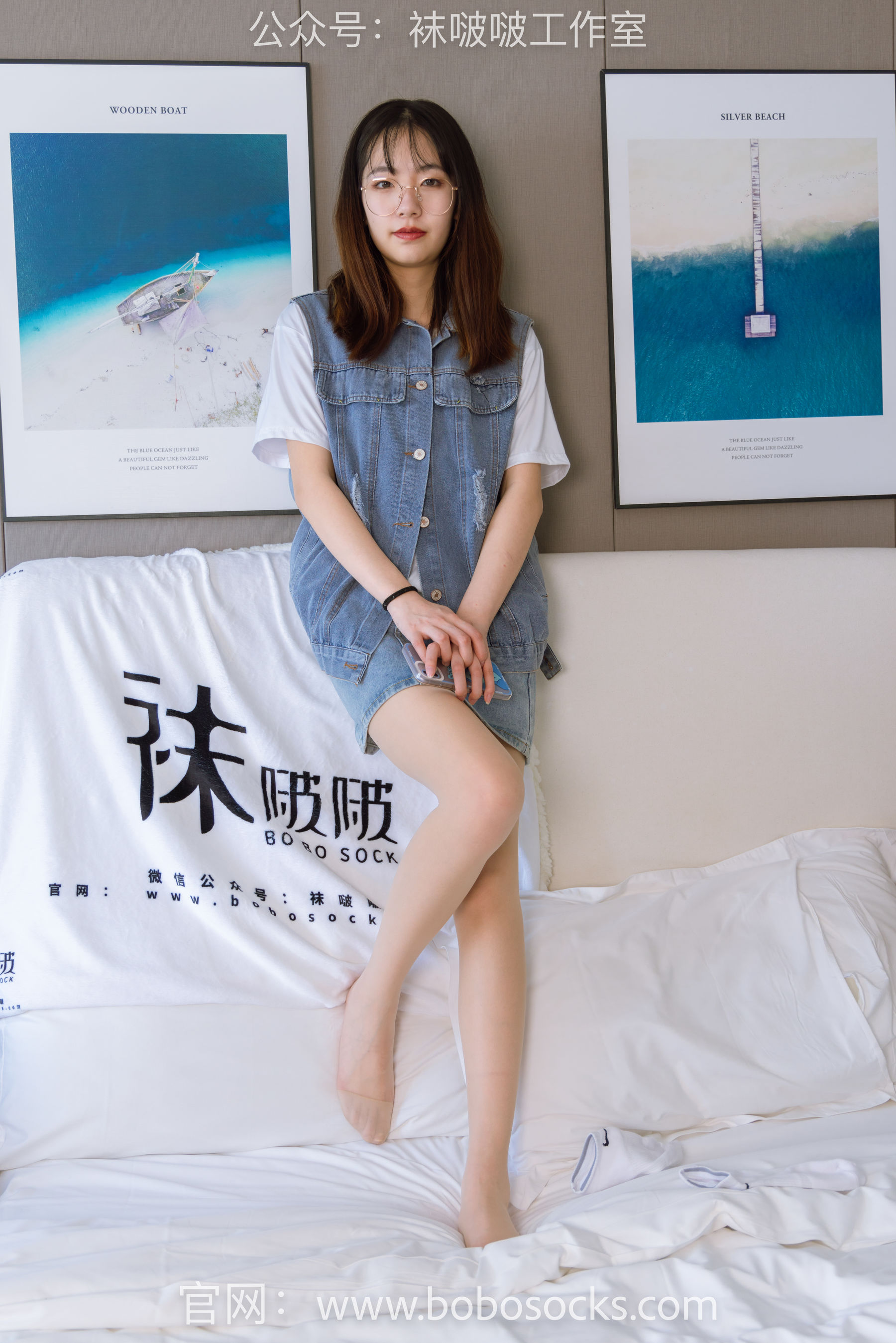 BoBoSocks袜啵啵 No.123 小甜豆-板鞋、白棉袜、肉丝