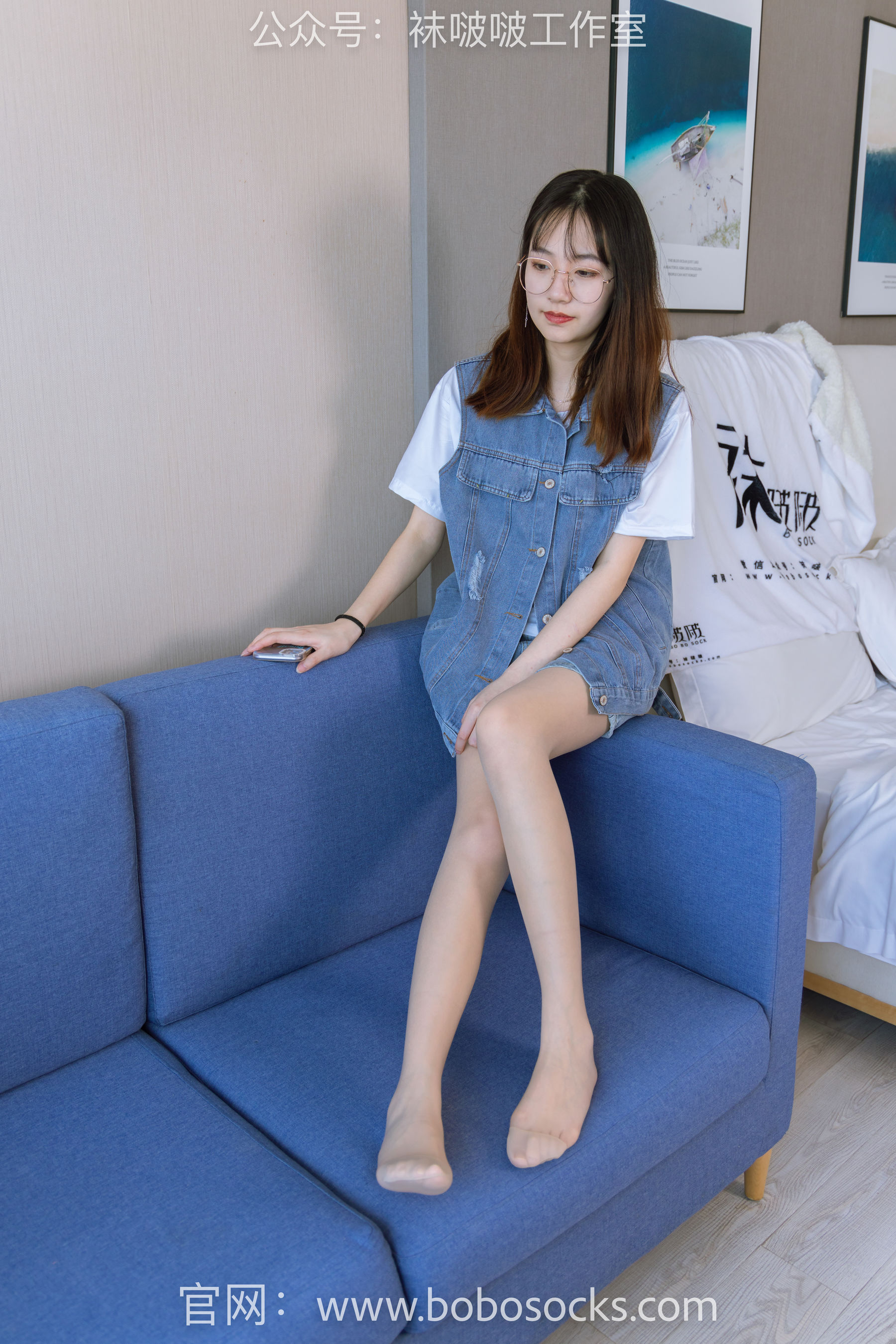 BoBoSocks袜啵啵 No.123 小甜豆-板鞋、白棉袜、肉丝