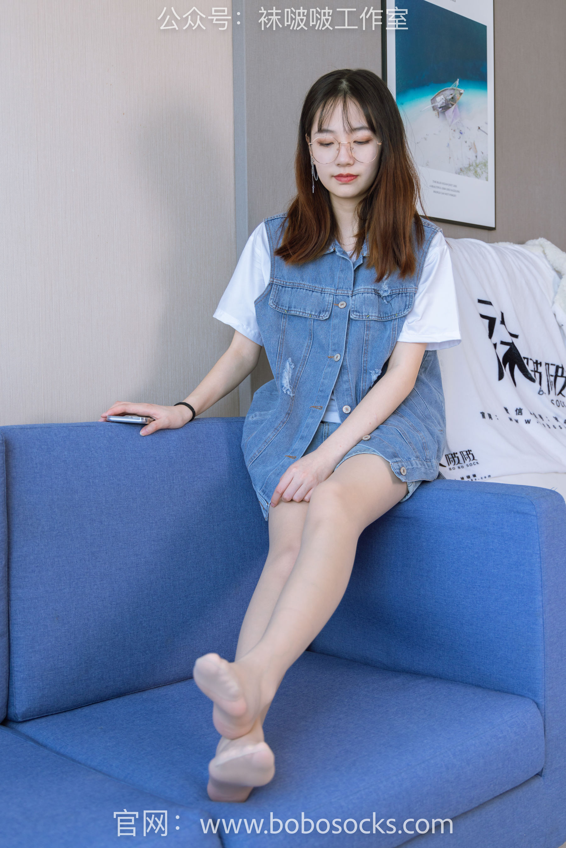 BoBoSocks袜啵啵 No.123 小甜豆-板鞋、白棉袜、肉丝